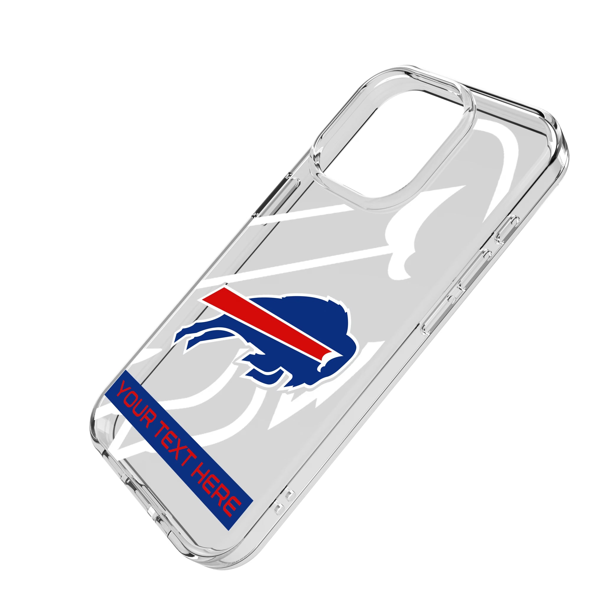 Buffalo Bills Personalized Tilt iPhone Clear Phone Case for Apple iPhone - Isometric View