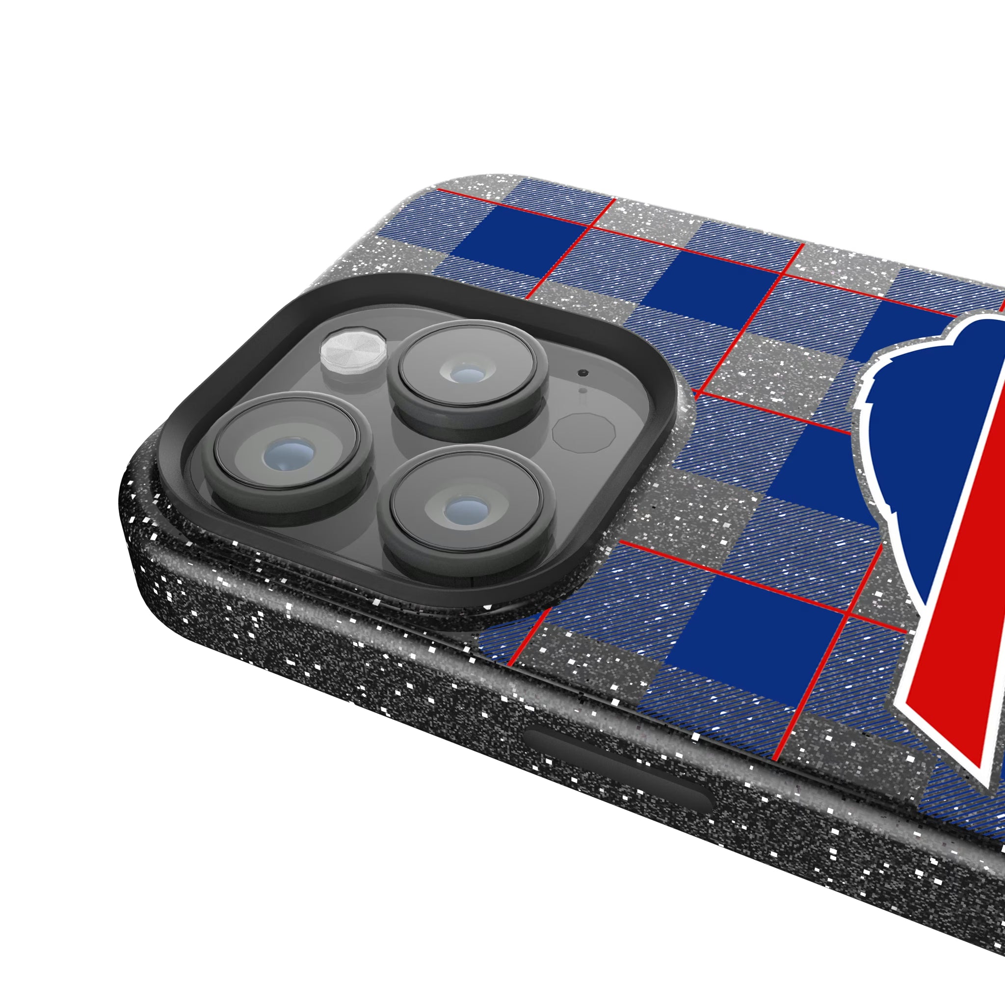Buffalo Bills Plaid iPhone Bling Phone Case for Apple iPhone - Detail