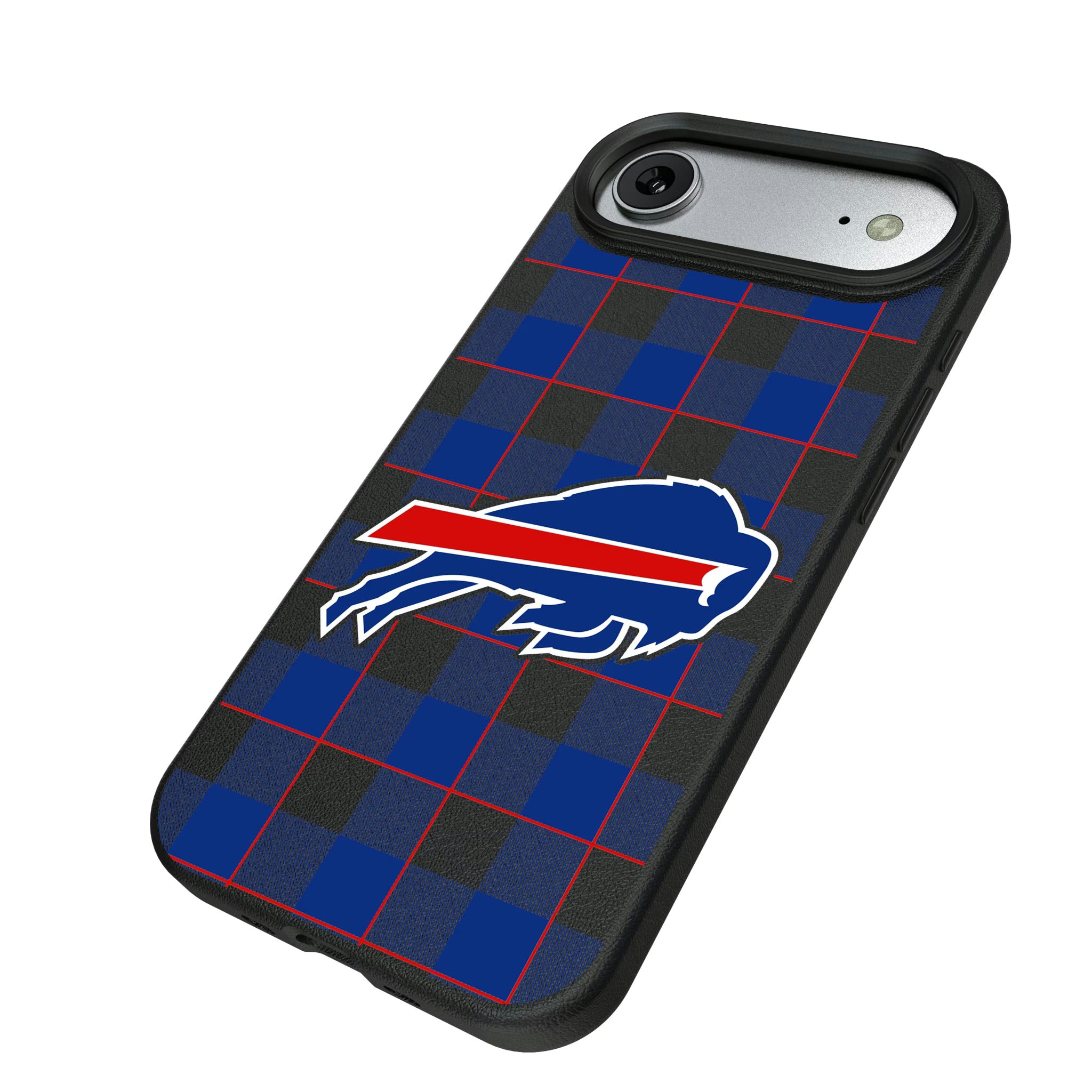 Buffalo Bills Plaid iPhone MagSafe Compatible Phone Case for Apple iPhone - Isometric View#Device_iPhone Air