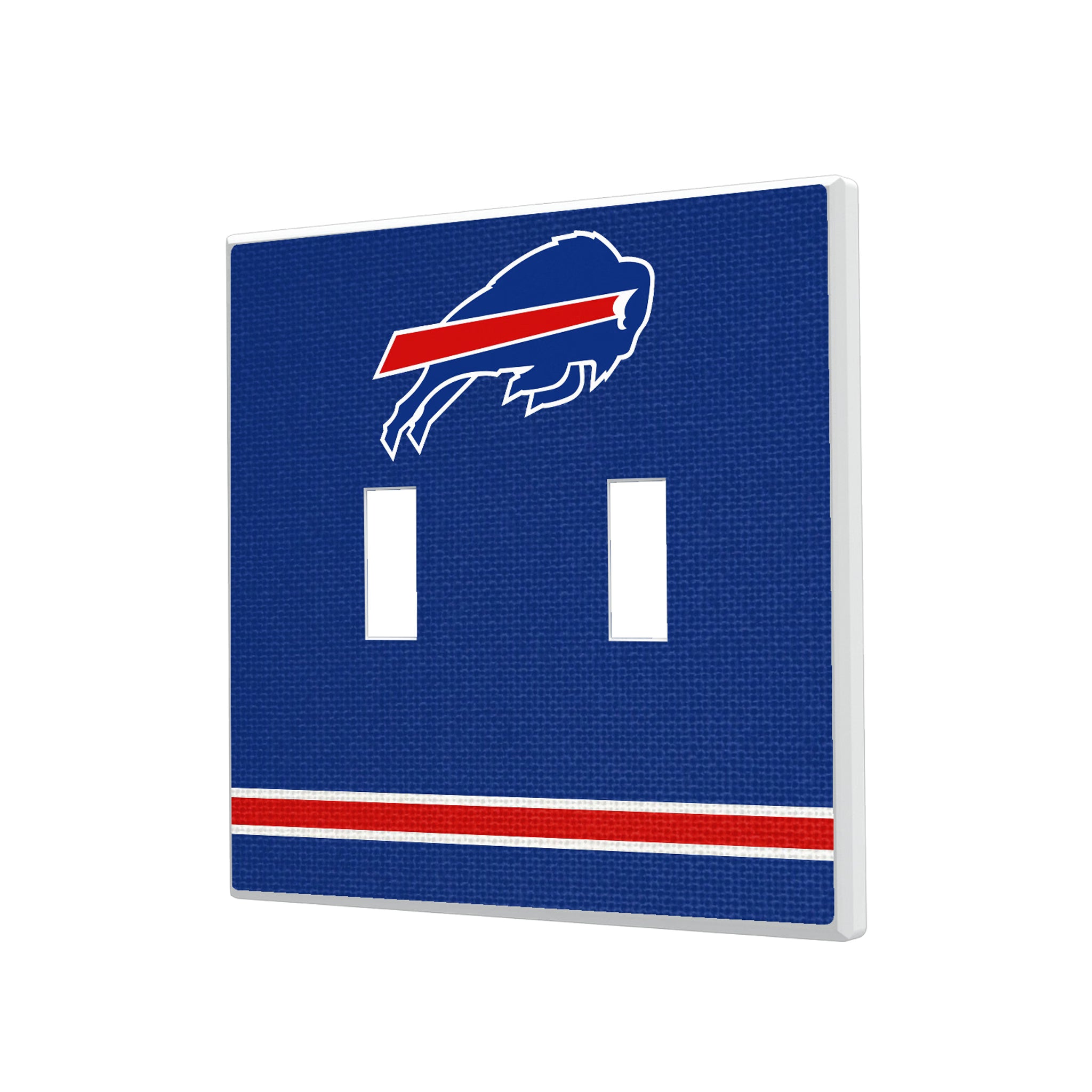 Buffalo Bills Stripe Hidden-Screw Light Switch Plate#Style_Double Toggle