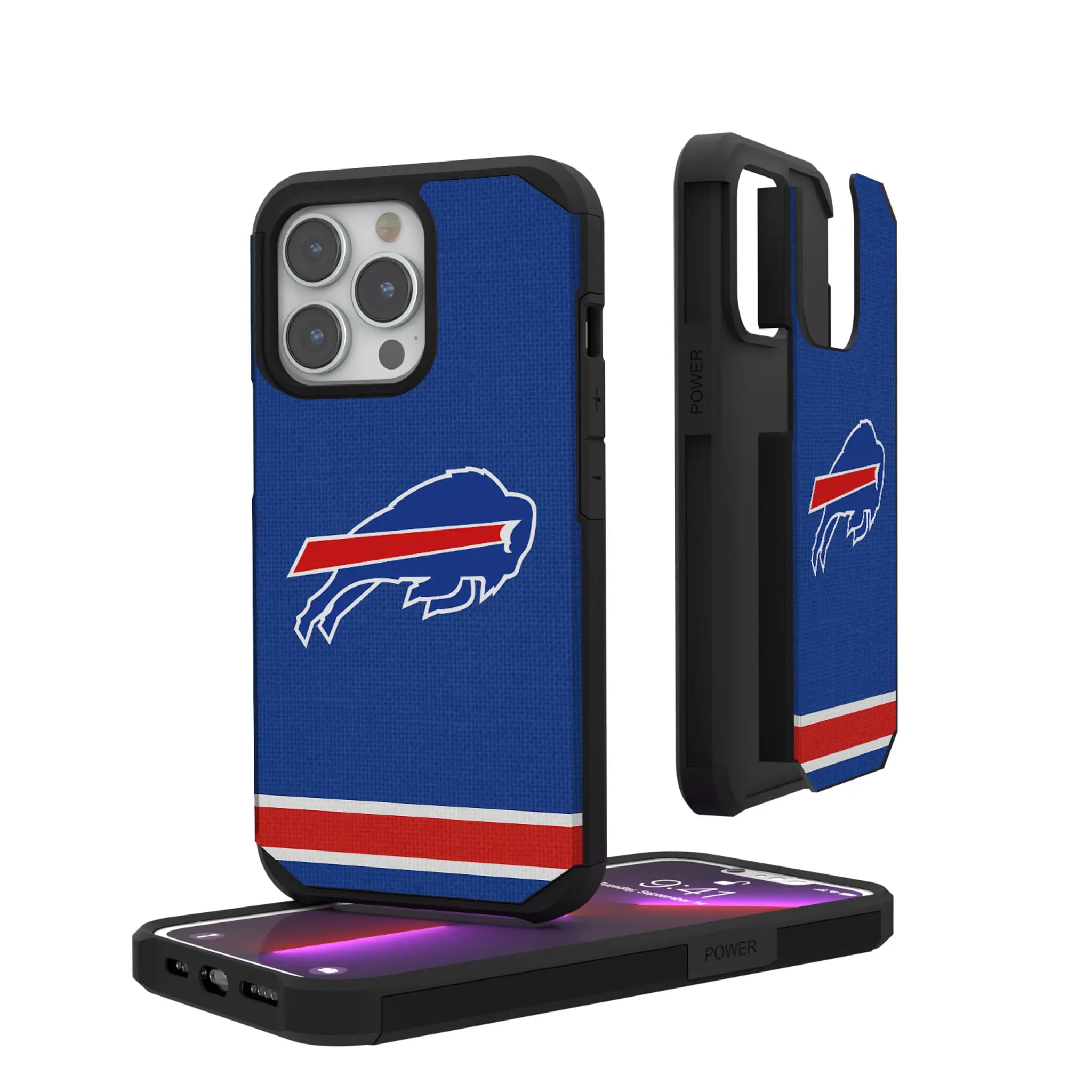 Buffalo Bills Stripe iPhone Rugged Phone Case for Apple iPhone