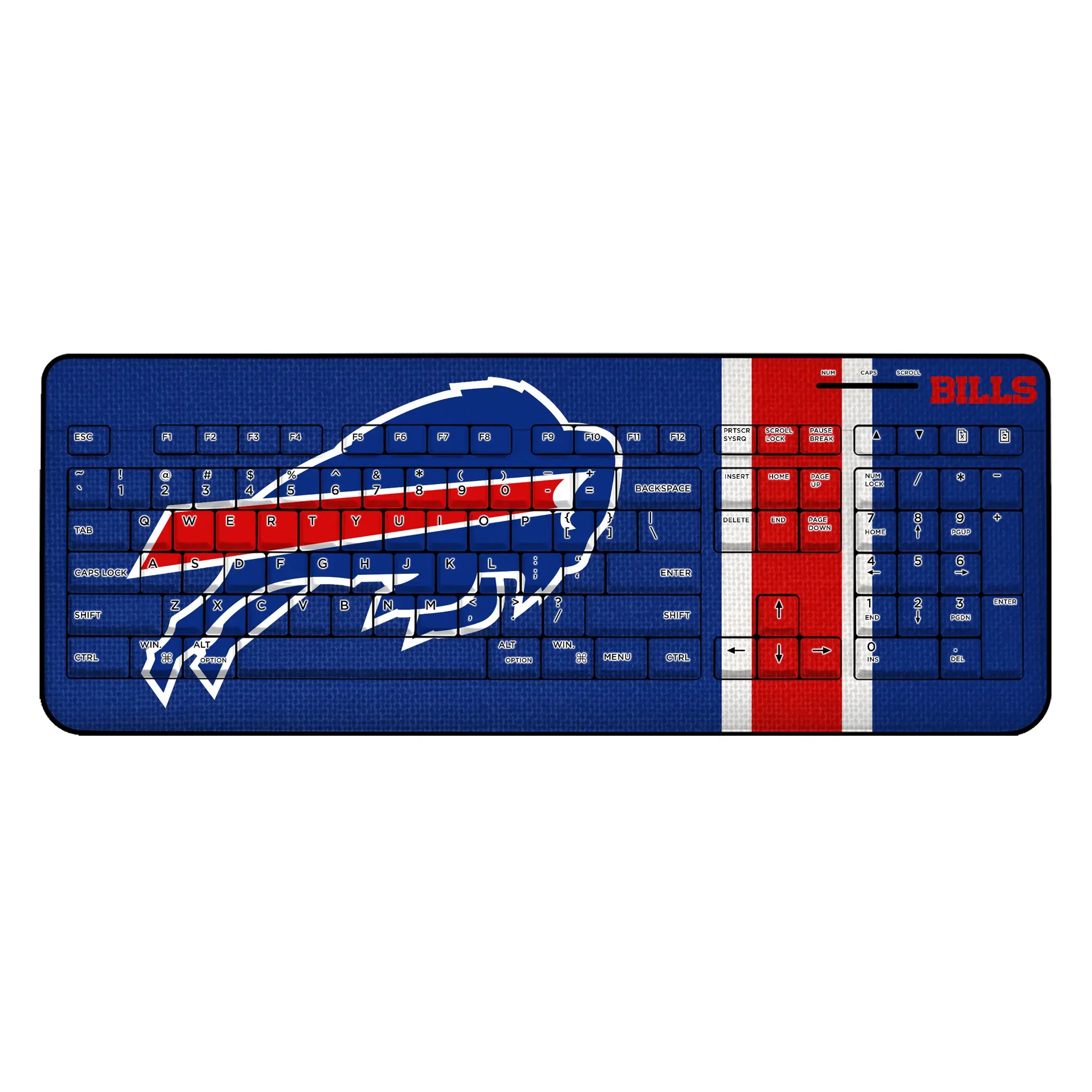 Buffalo Bills Stripe Wireless USB Keyboard