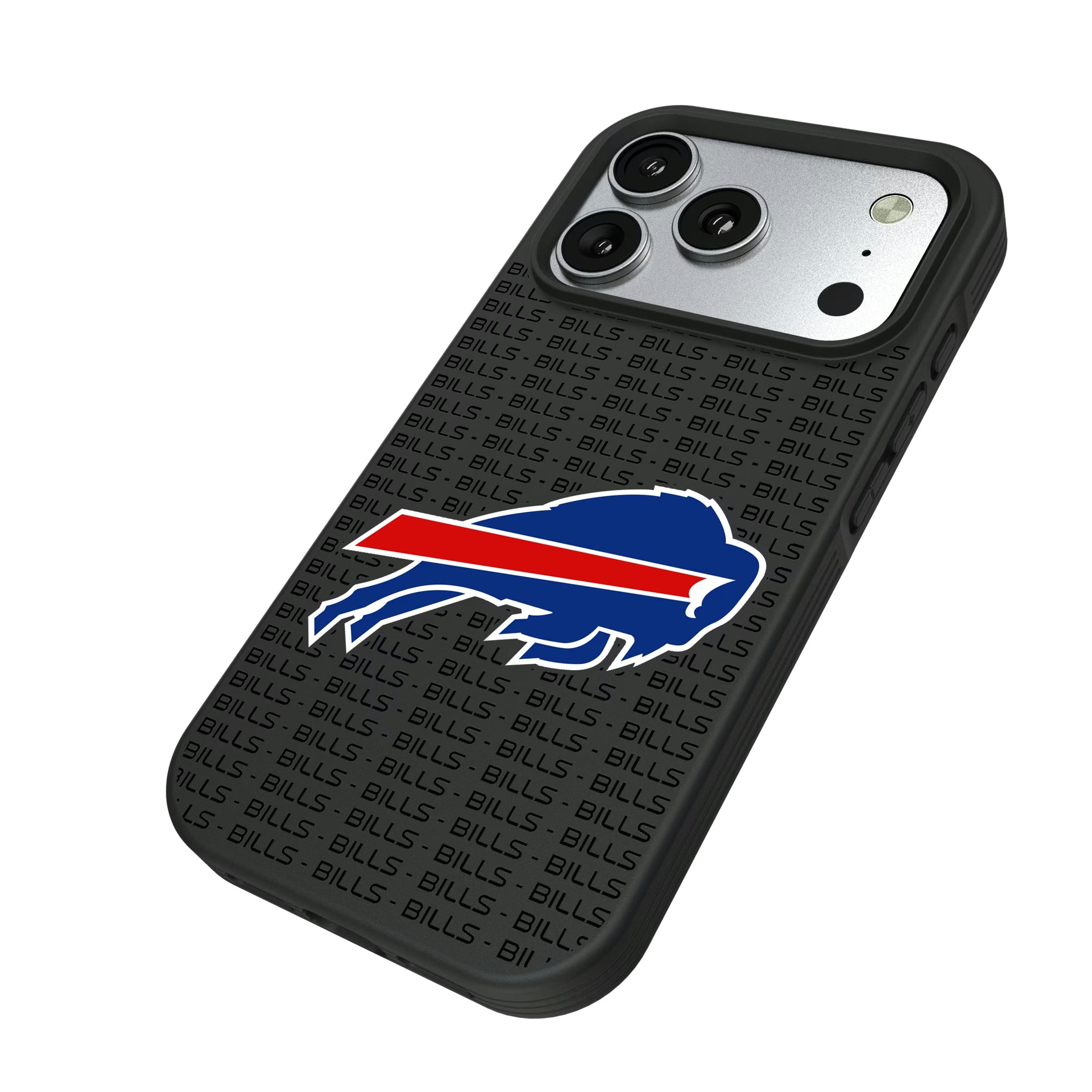 Buffalo Bills Text Backdrop iPhone Bump Phone Case for Apple iPhone - Isometric View#Device_iPhone 17 Pro