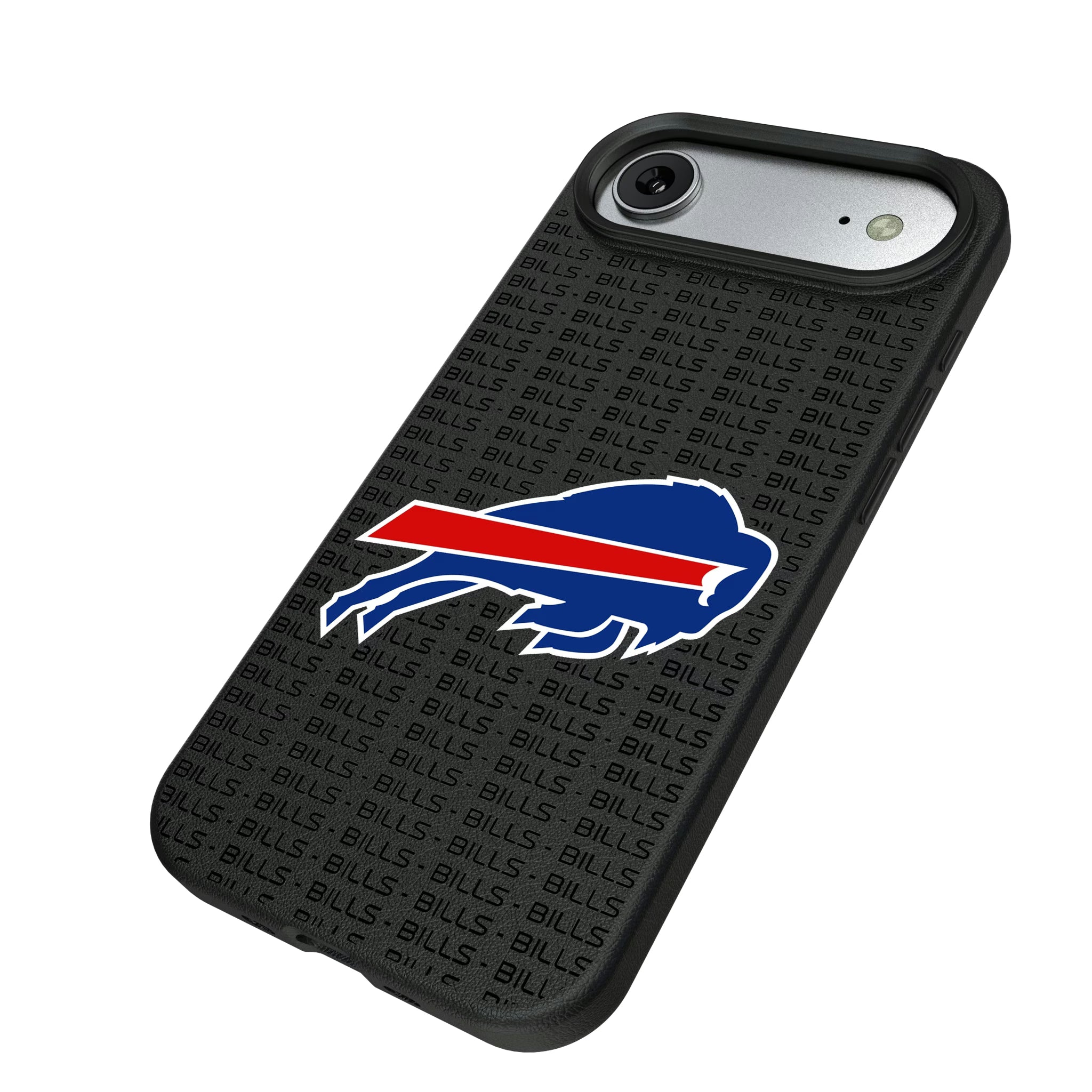 Buffalo Bills Text Backdrop iPhone MagSafe Compatible Phone Case for Apple iPhone - Isometric View#Device_iPhone Air