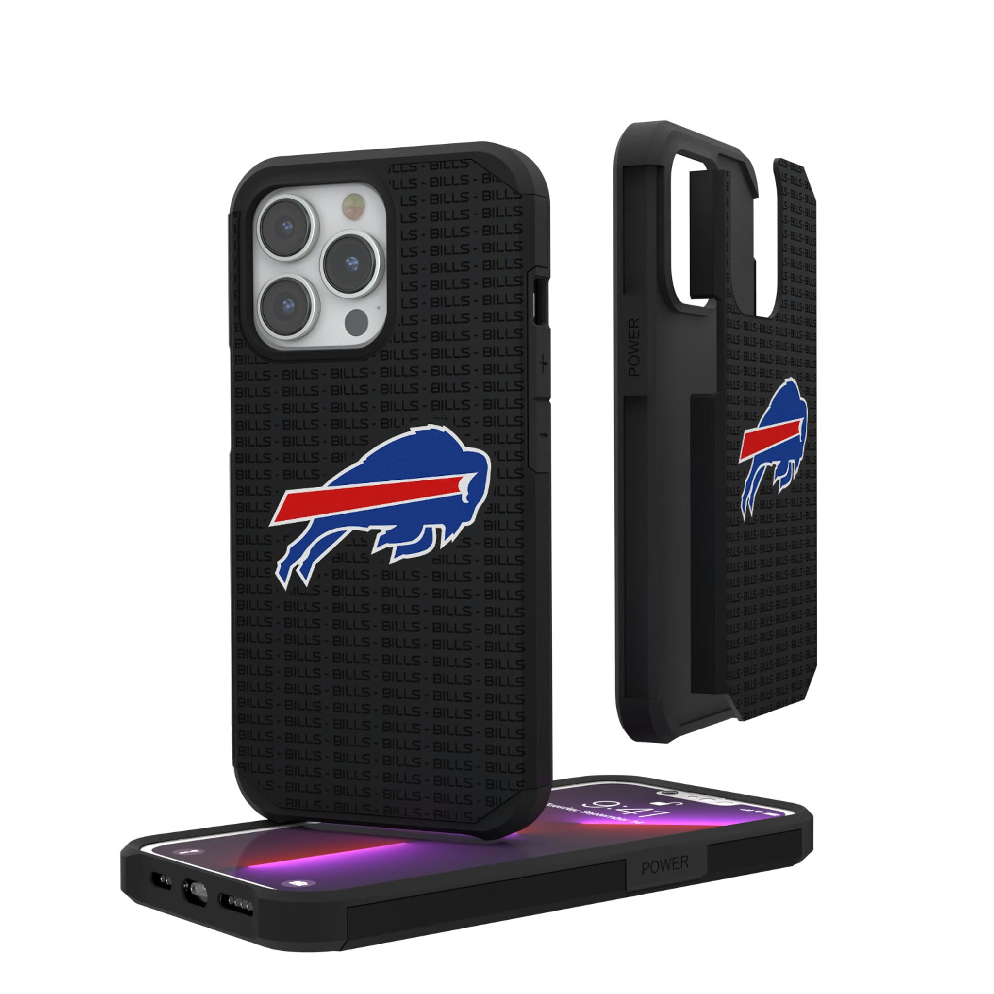Buffalo Bills Text Backdrop iPhone Rugged Phone Case for Apple iPhone