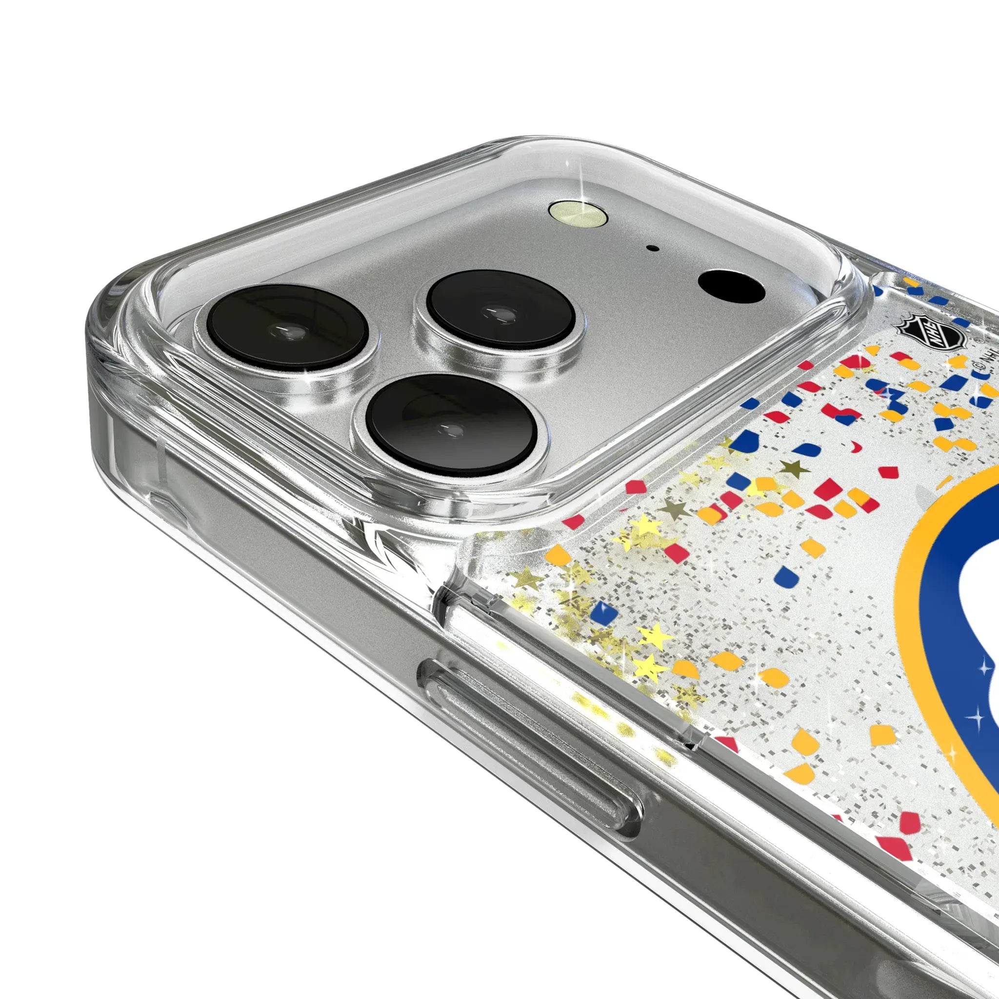 Buffalo Sabres Confetti iPhone Glitter Phone Case for Apple iPhone - Detail
