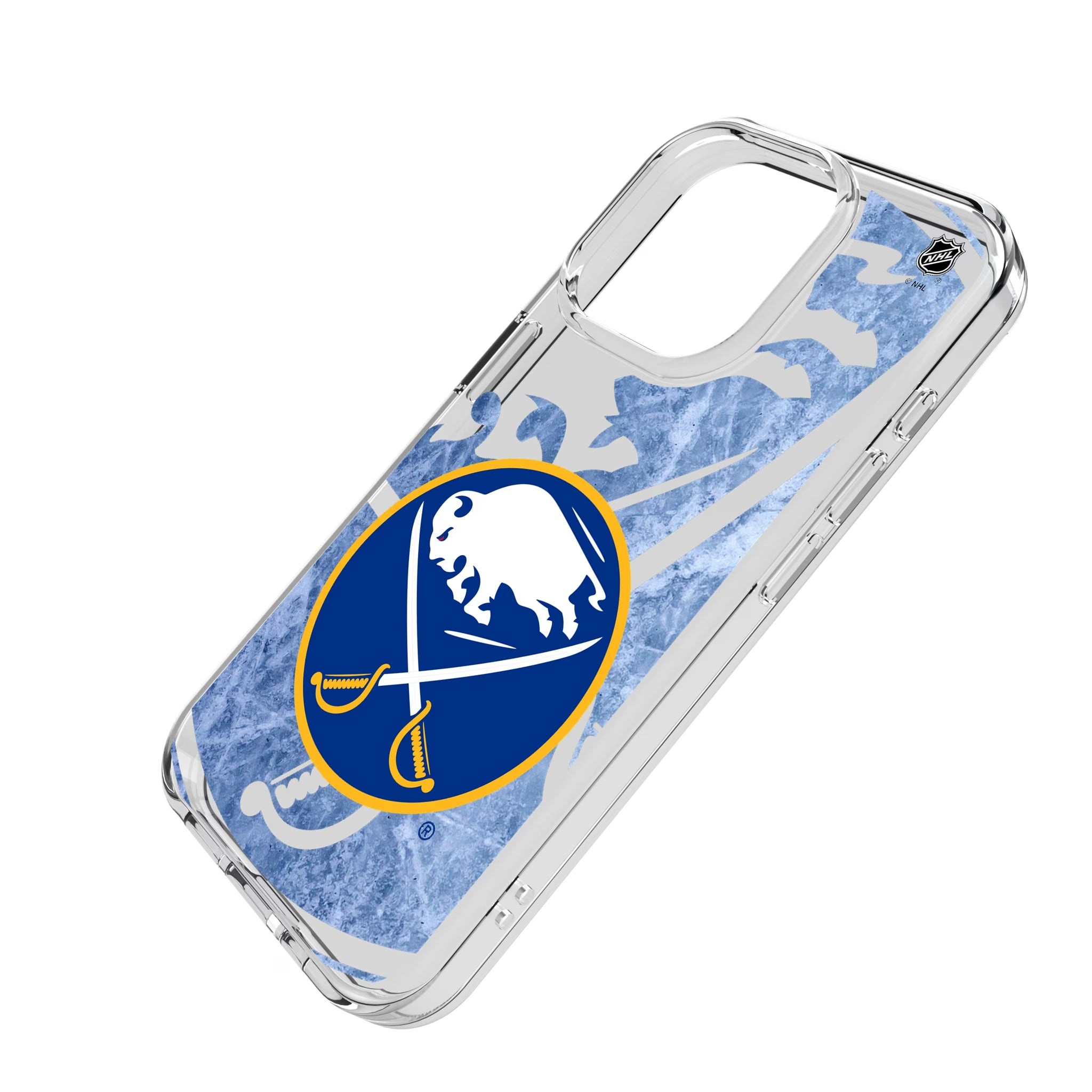 Buffalo Sabres Ice Tilt iPhone Clear Phone Case for Apple iPhone - Isometric View