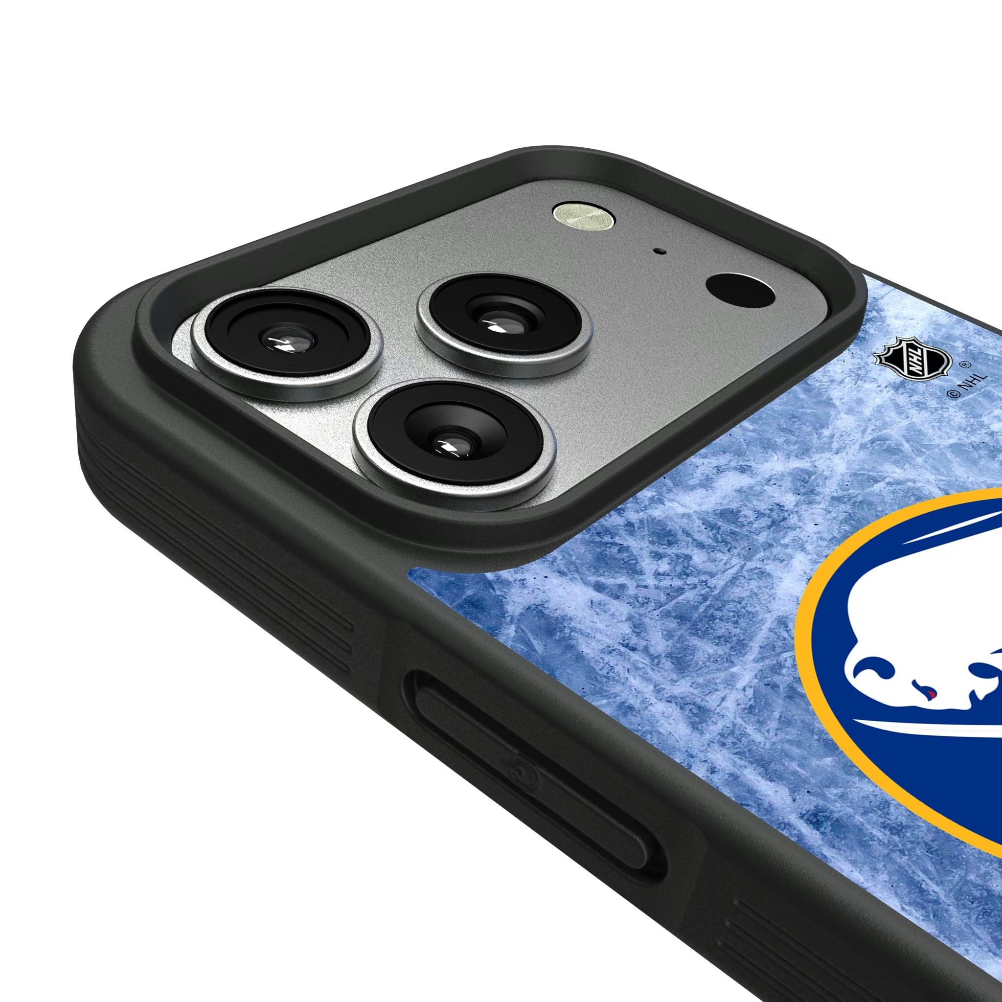 Buffalo Sabres Ice Wordmark iPhone Bump Phone Case for Apple iPhone - Detail#Device_iPhone 17 Pro