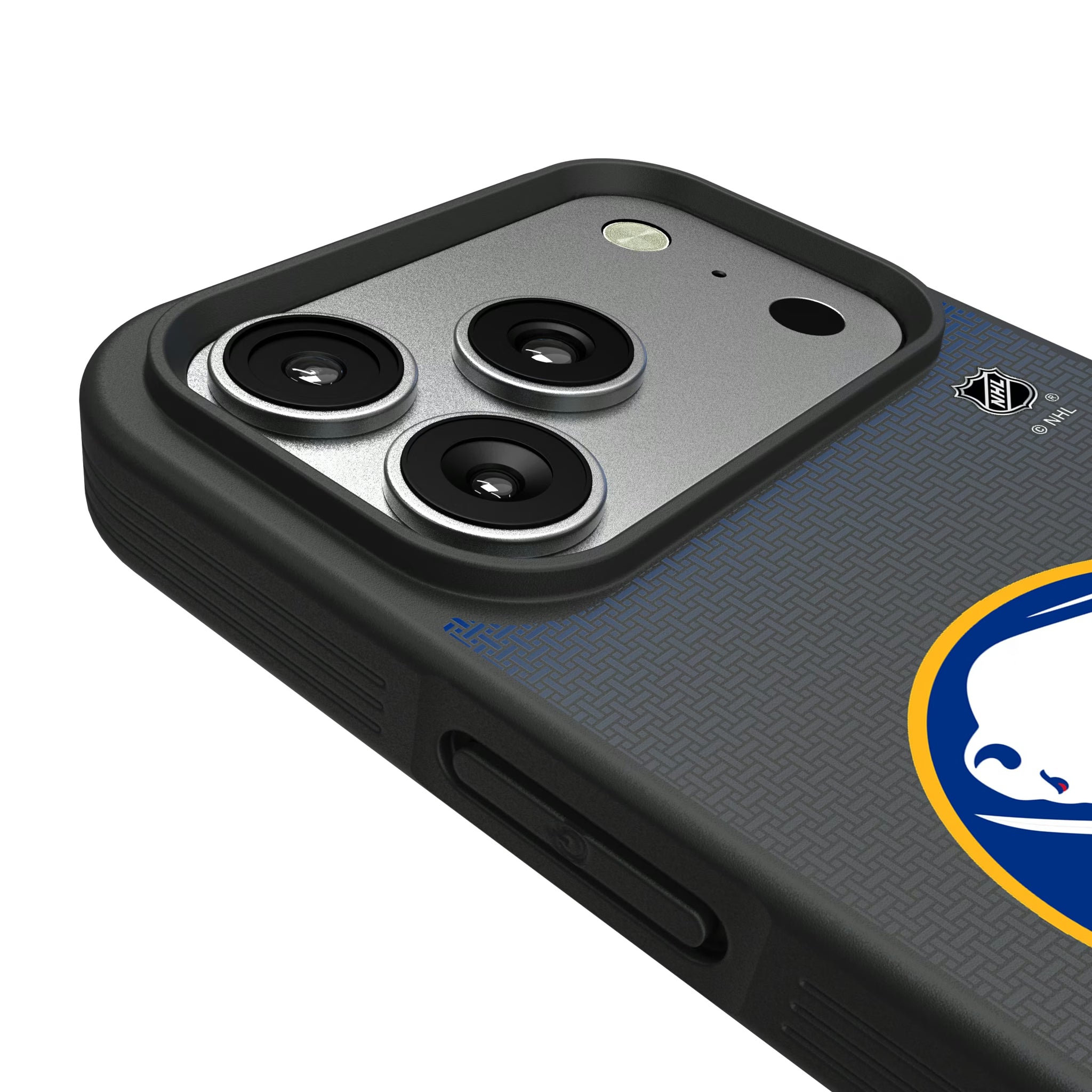 Buffalo Sabres Linen iPhone Bump Phone Case for Apple iPhone - Detail#Device_iPhone 17 Pro
