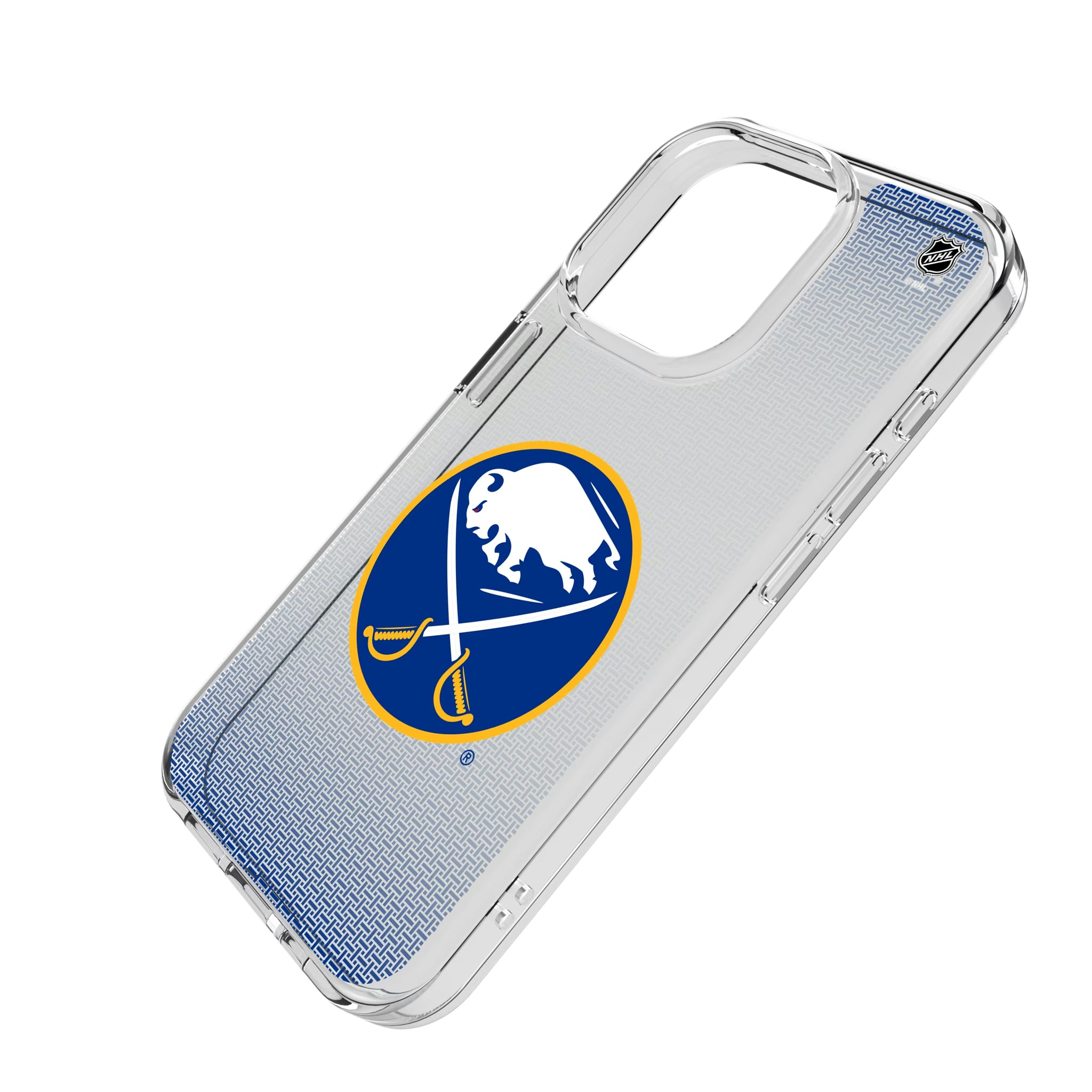 Buffalo Sabres Linen iPhone Clear Phone Case for Apple iPhone - Isometric View