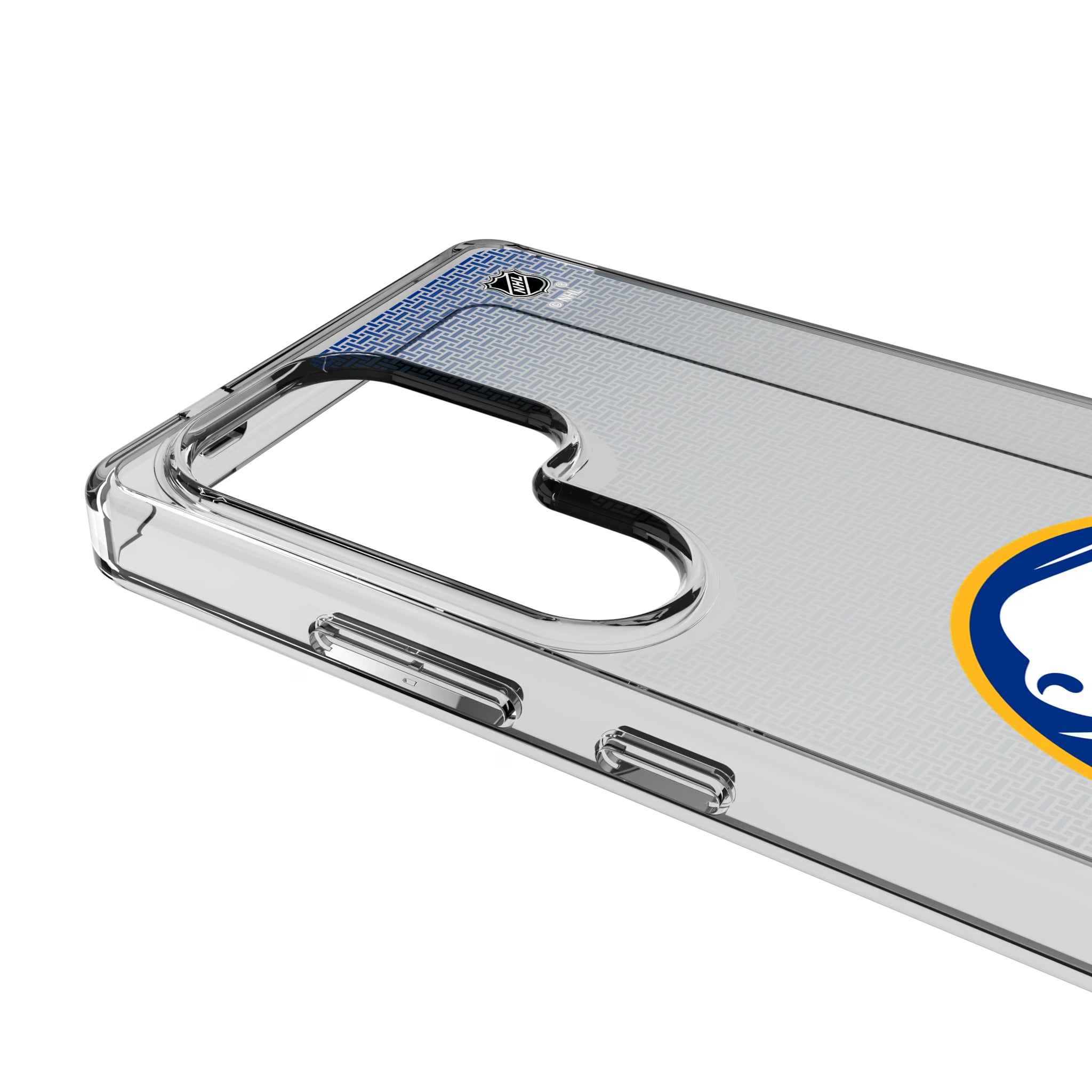 Buffalo Sabres Linen Galaxy Clear Phone Case for Samsung Galaxy - Detail