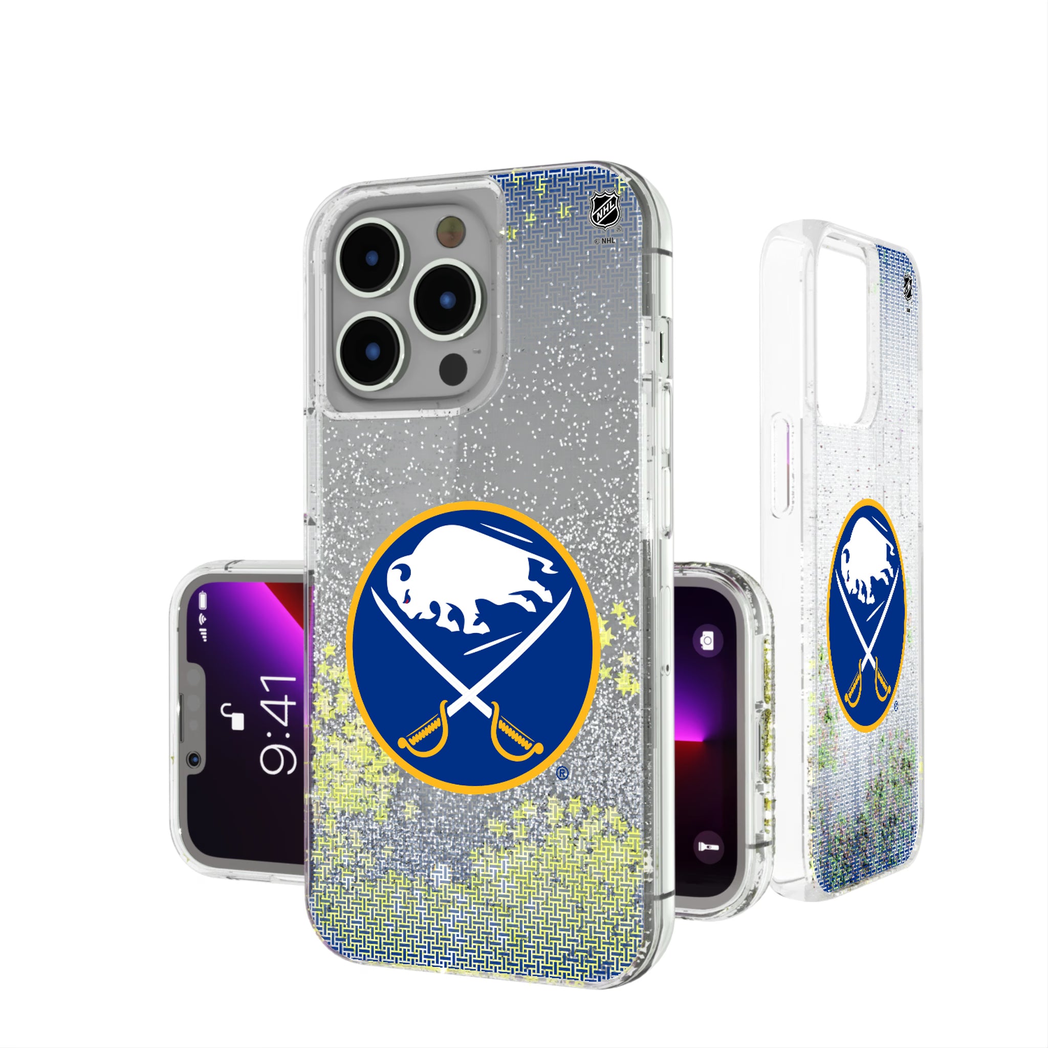 Buffalo Sabres Linen iPhone Glitter Phone Case for Apple iPhone