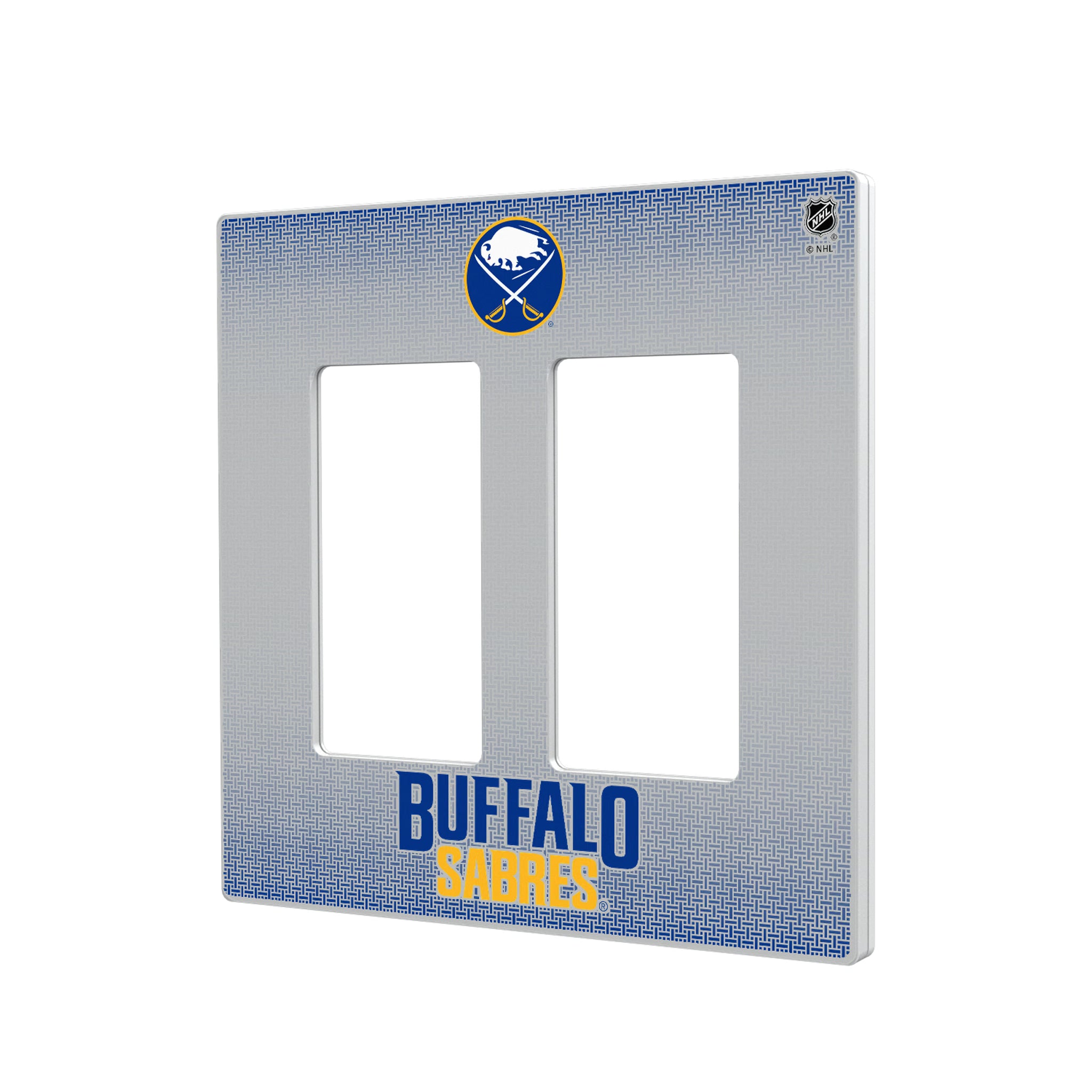 Buffalo Sabres Linen Hidden-Screw Light Switch Plate#Style_Double Rocker