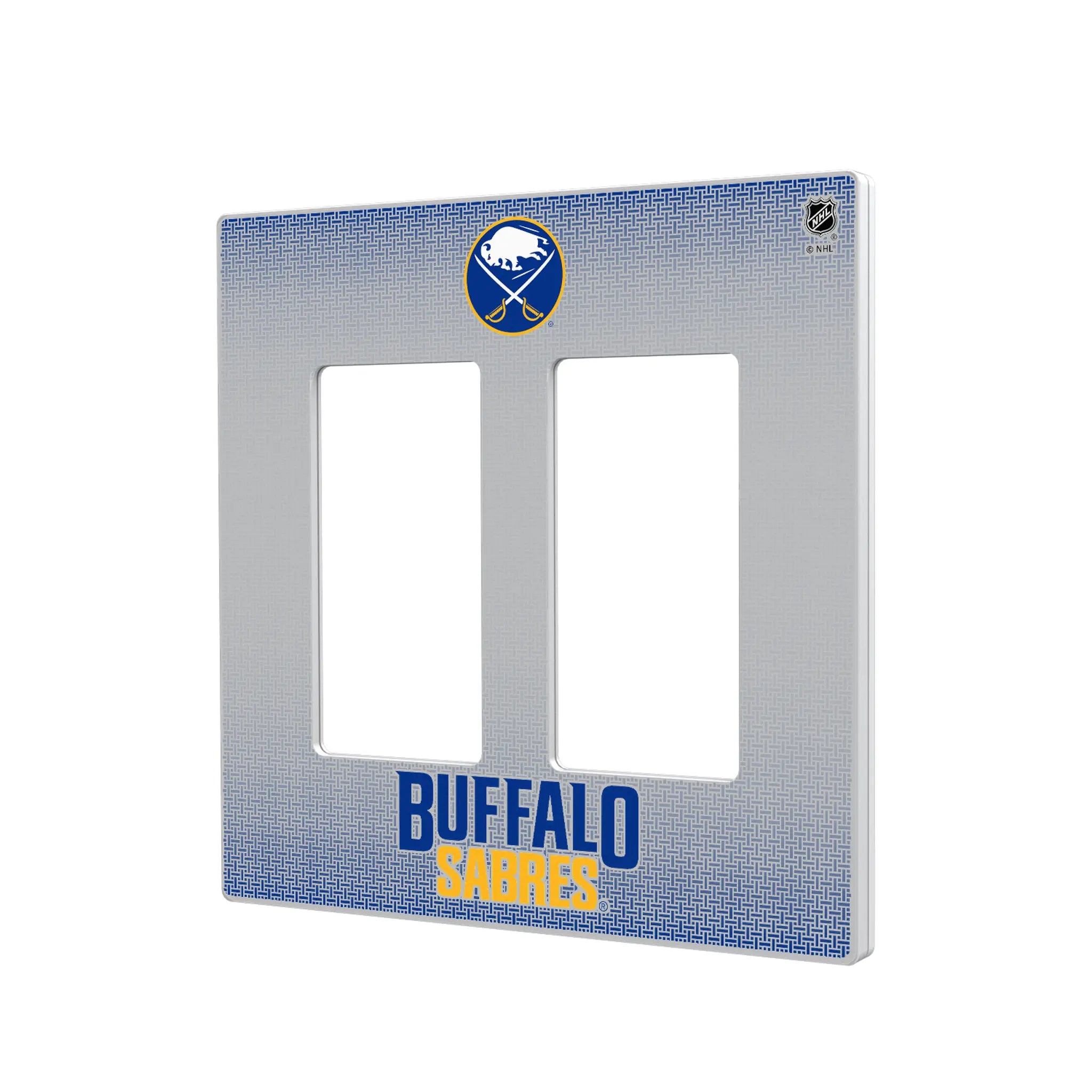 Buffalo Sabres Linen Hidden-Screw Light Switch Plate#Style_Double Rocker