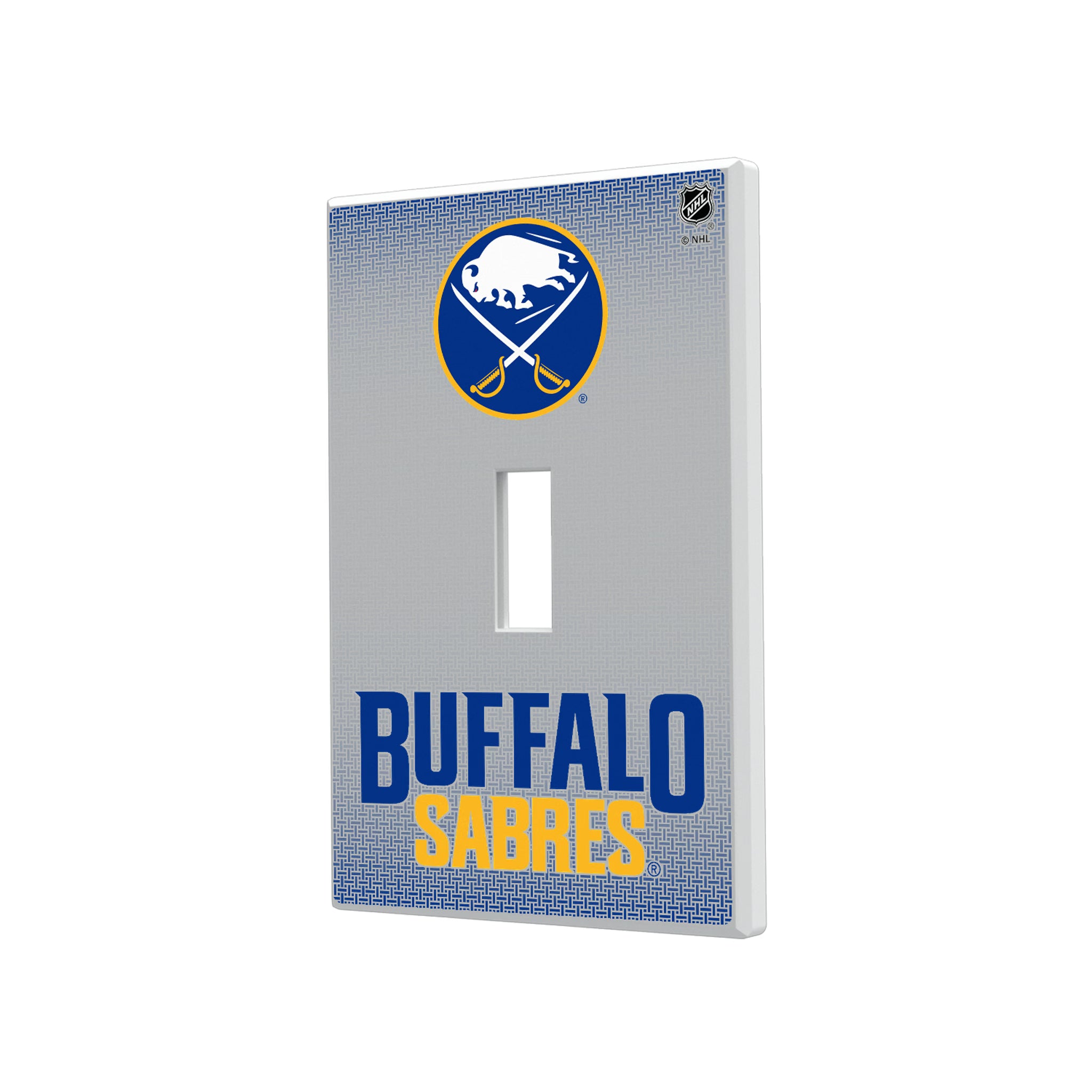Buffalo Sabres Linen Hidden-Screw Light Switch Plate#Style_Single Toggle