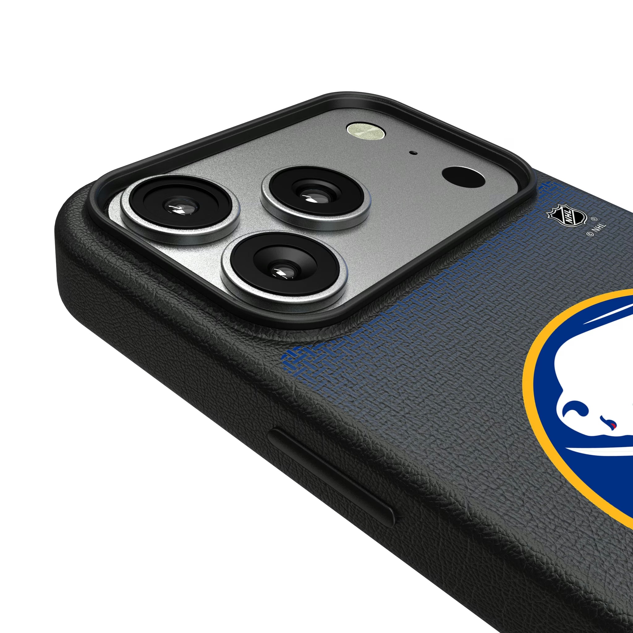 Buffalo Sabres Linen iPhone MagSafe Compatible Phone Case for Apple iPhone - Detail#Device_iPhone 17 Pro