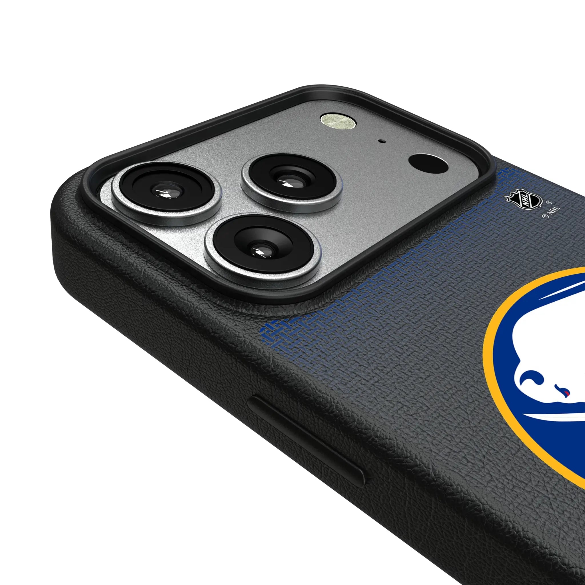 Buffalo Sabres Linen iPhone MagSafe Compatible Phone Case for Apple iPhone - Detail#Device_iPhone 17 Pro