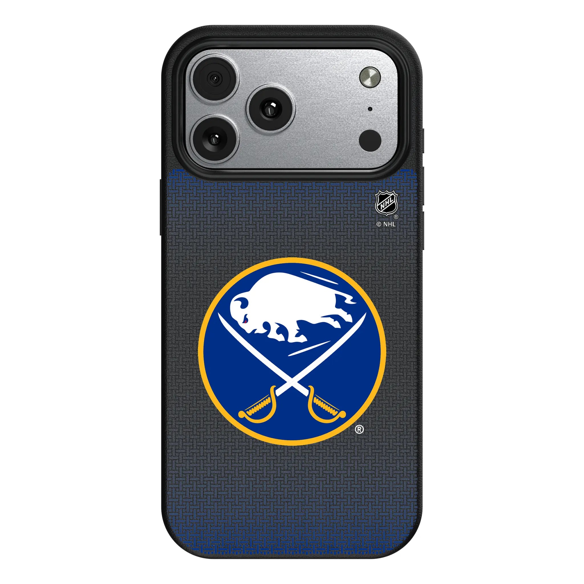Buffalo Sabres Linen iPhone MagSafe Compatible Phone Case for Apple iPhone#Device_iPhone 17 Pro Max
