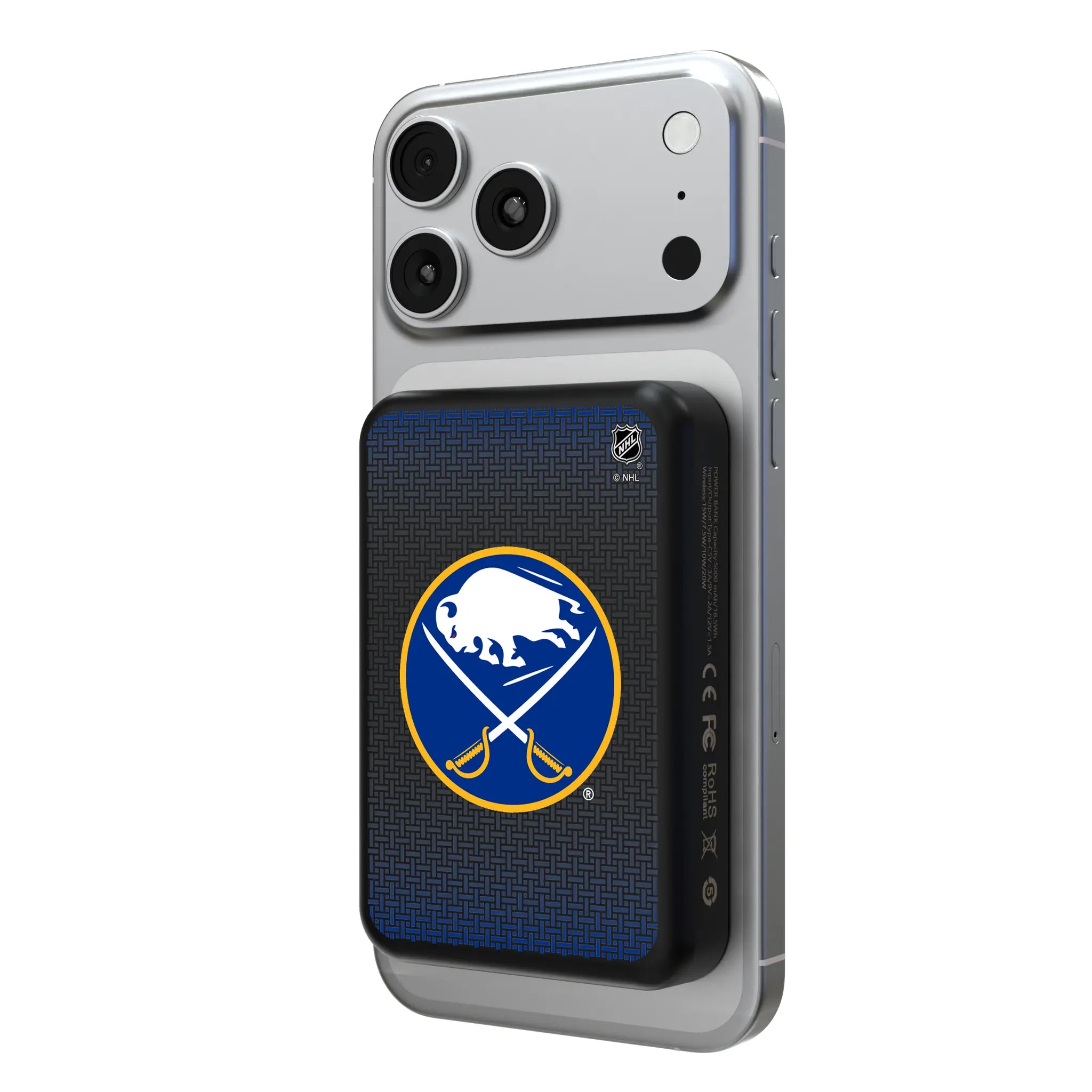 Buffalo Sabres Linen Wireless Mag Power Bank