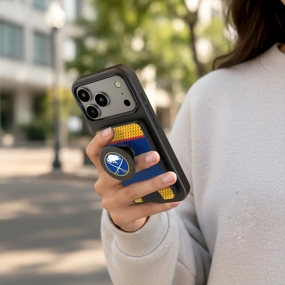 Buffalo Sabres Mesh Popsockets Wallet Magnetic - Lifestyle