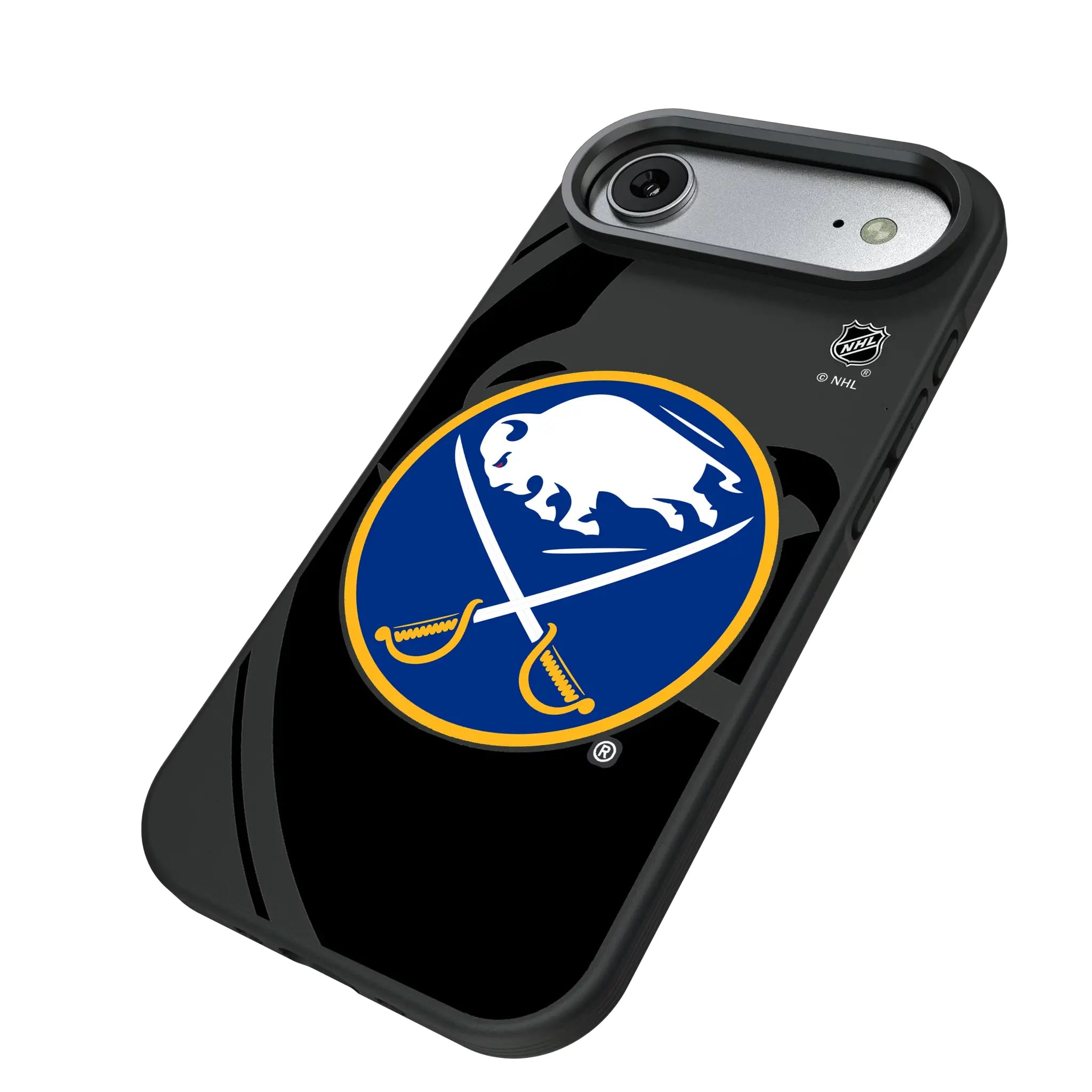 Buffalo Sabres Monocolor Tilt iPhone Bump Phone Case for Apple iPhone - Isometric View#Device_iPhone Air
