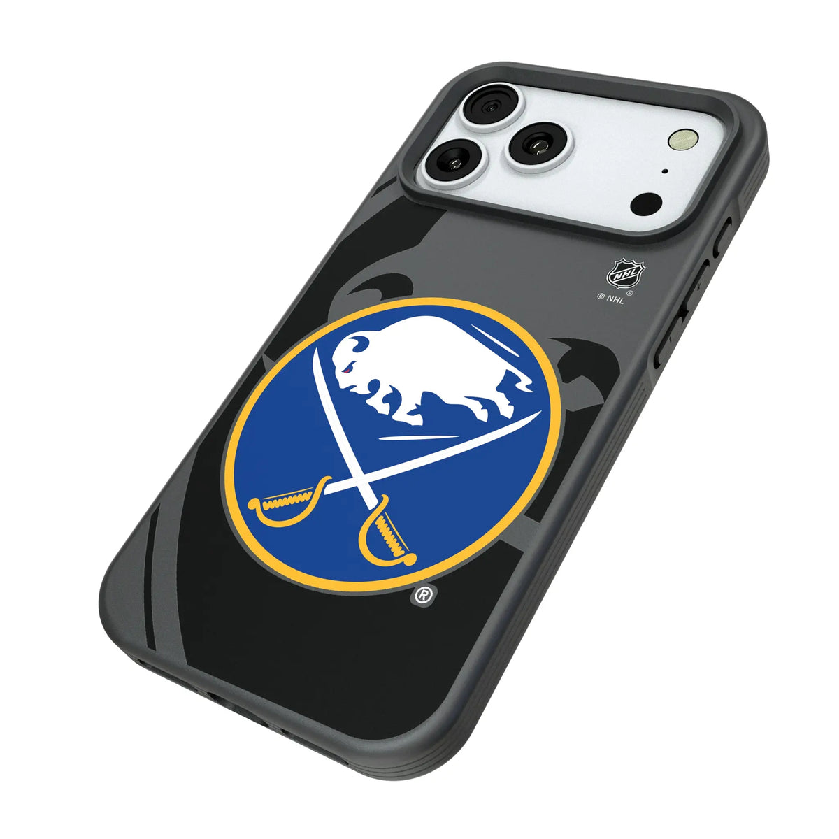 Buffalo Sabres Monocolor Tilt iPhone Bump Phone Case for Apple iPhone - Isometric View#Device_iPhone 18 Pro Max
