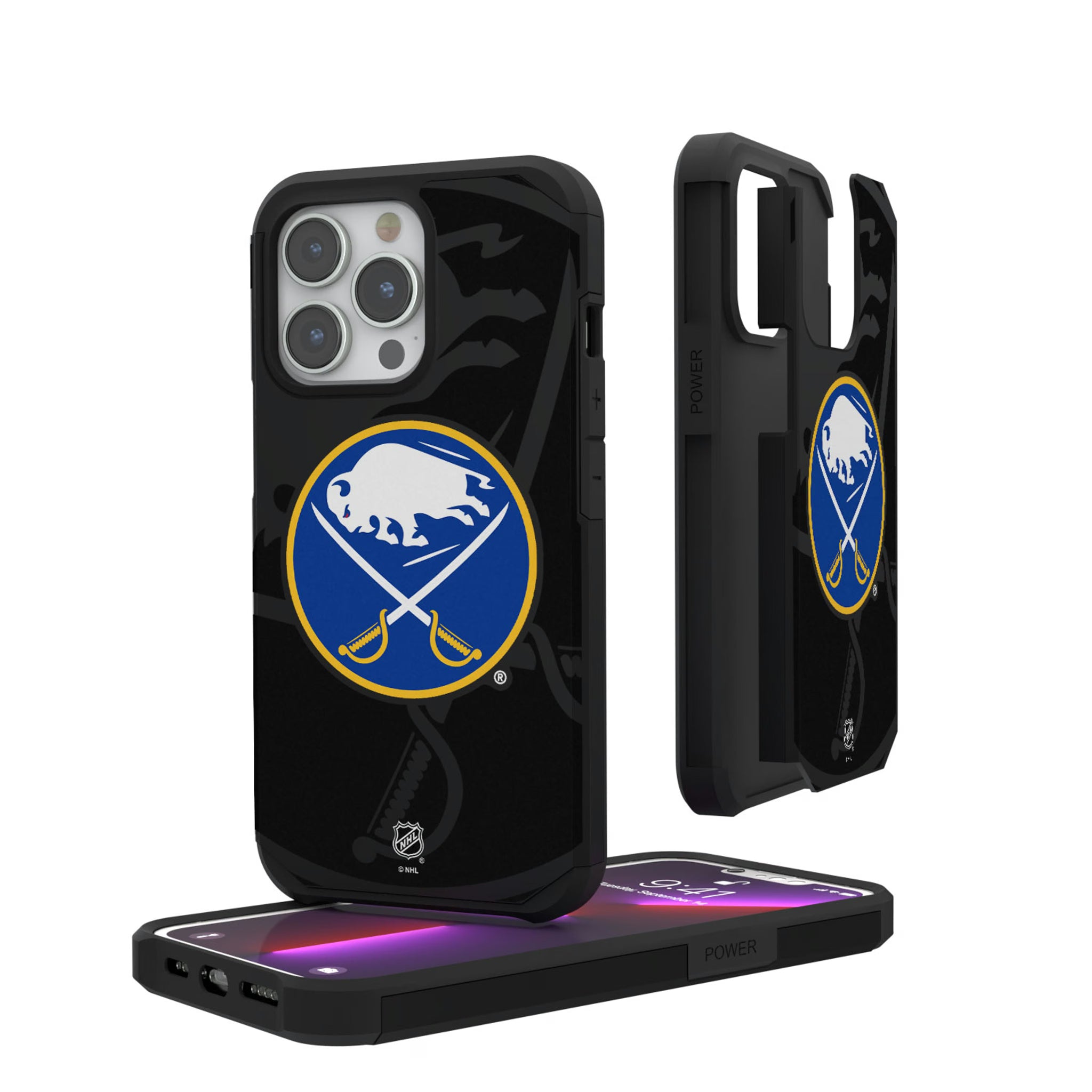 Buffalo Sabres Monocolor Tilt iPhone Rugged Phone Case for Apple iPhone