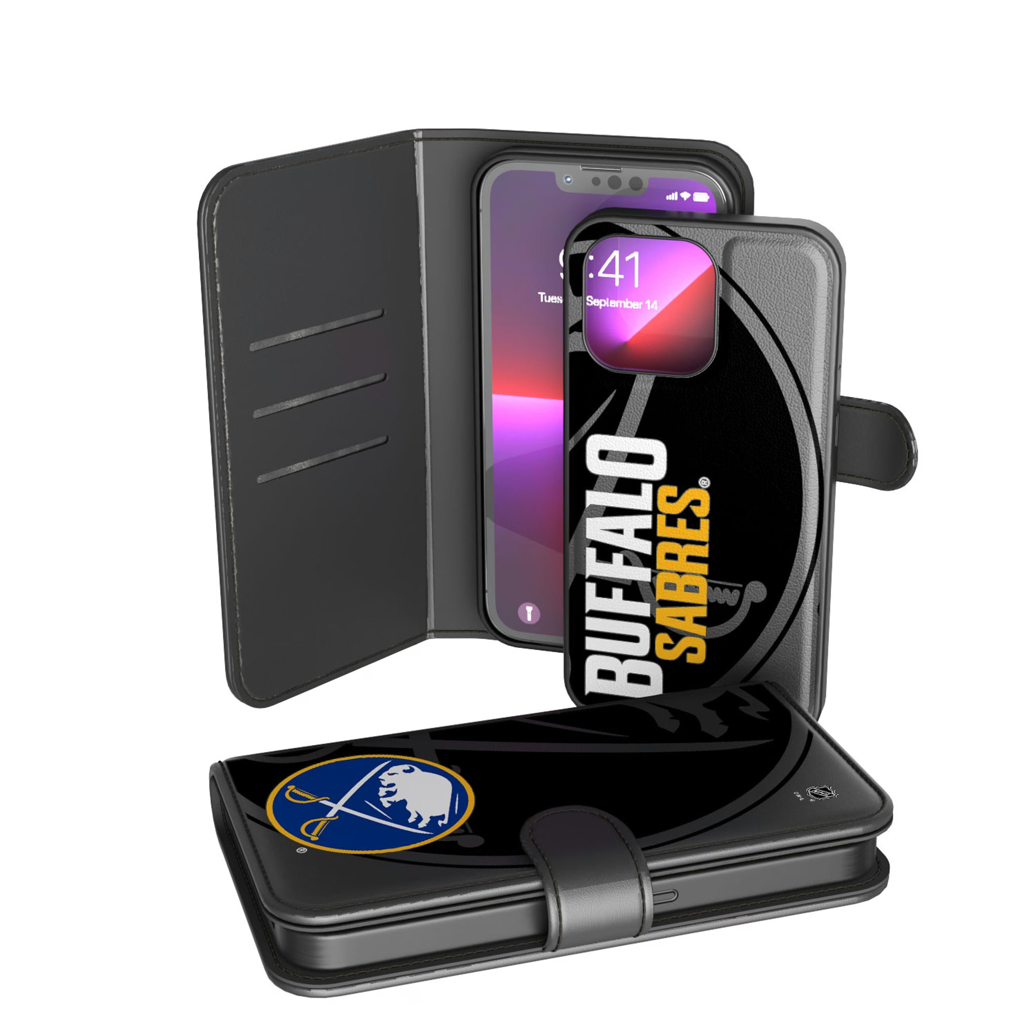 Buffalo Sabres Monocolor Tilt iPhone Wallet Phone Case for Apple iPhone