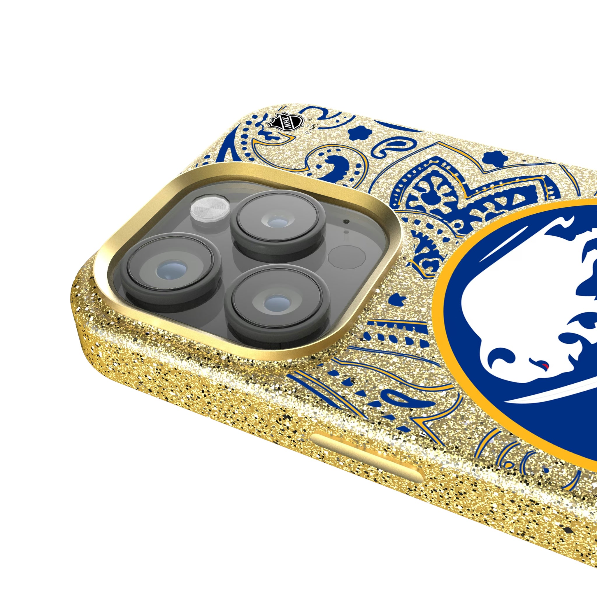 Buffalo Sabres Paisley iPhone Bling Phone Case for Apple iPhone - Detail