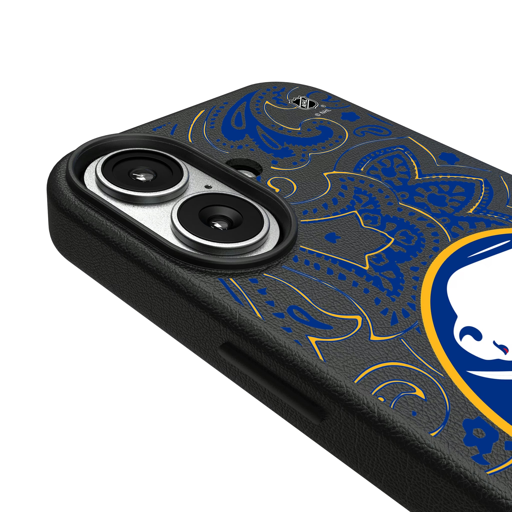 Buffalo Sabres Paisley iPhone MagSafe Compatible Phone Case for Apple iPhone - Detail#Device_iPhone 17
