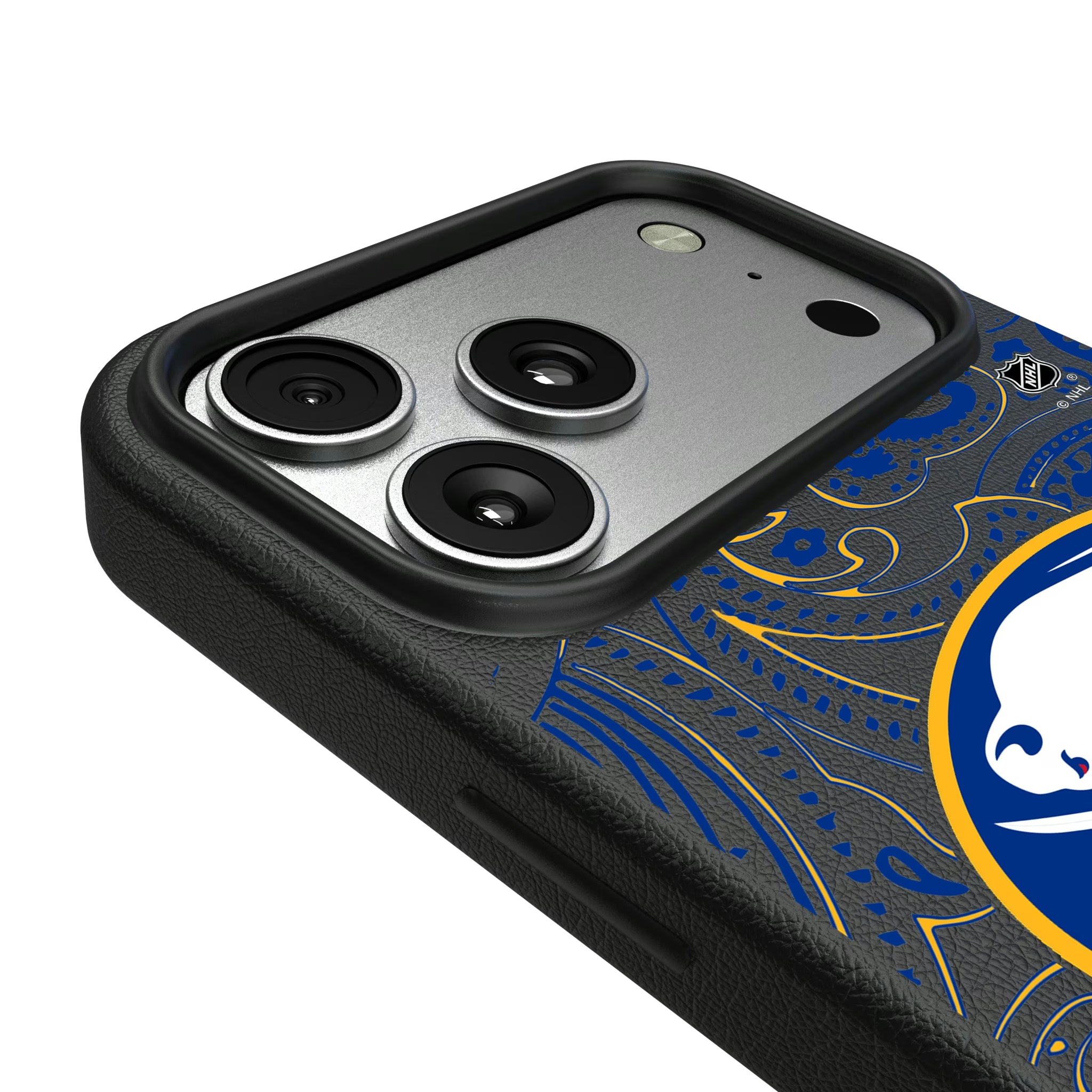 Buffalo Sabres Paisley iPhone MagSafe Compatible Phone Case for Apple iPhone - Detail#Device_iPhone 17 Pro Max
