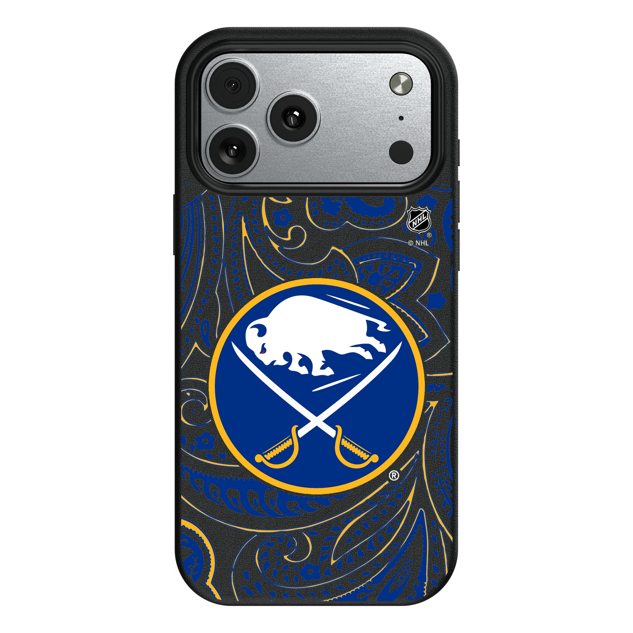Buffalo Sabres Paisley iPhone MagSafe Compatible Phone Case for Apple iPhone#Device_iPhone 17 Pro Max