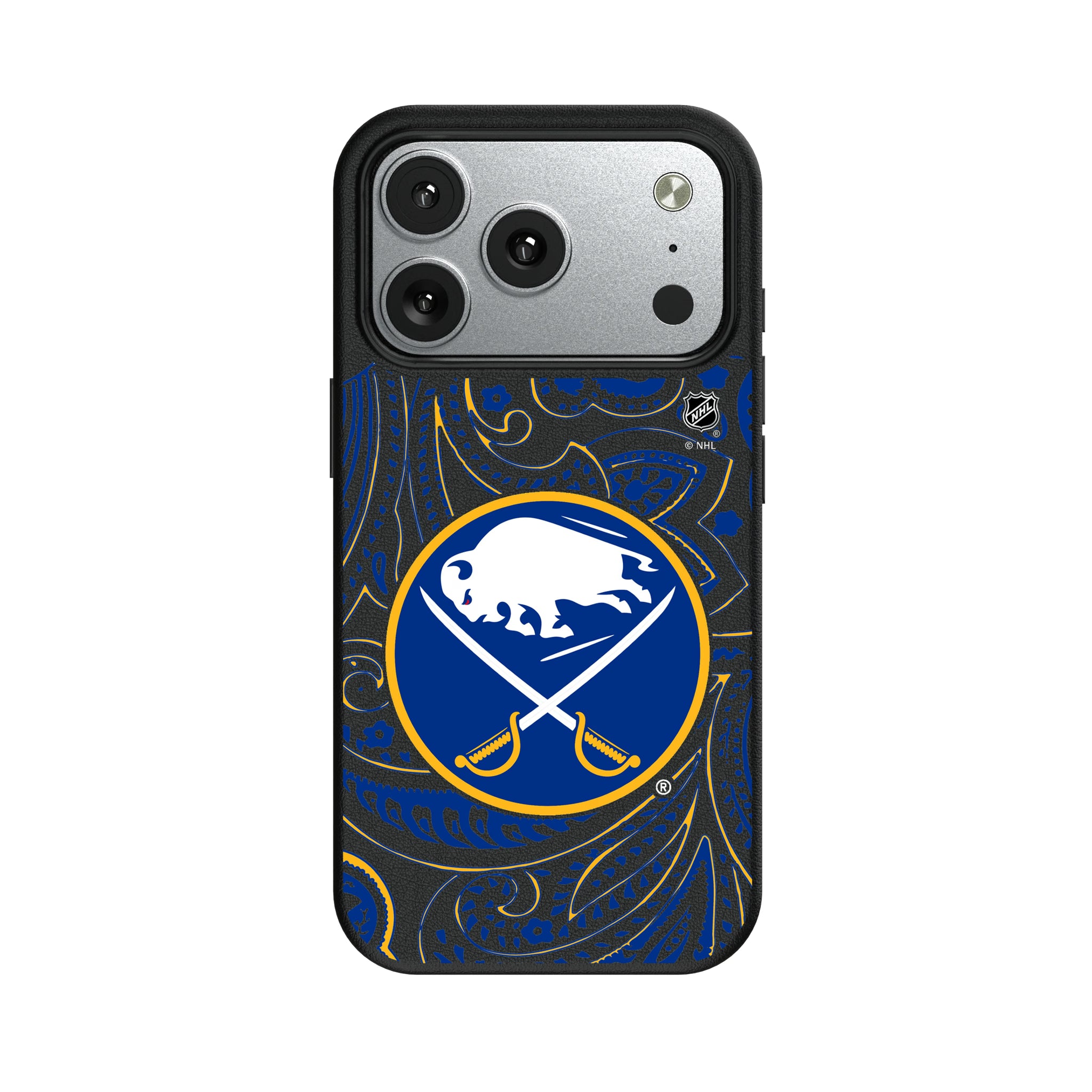 Buffalo Sabres Paisley iPhone MagSafe Compatible Phone Case for Apple iPhone#Device_iPhone 17 Pro