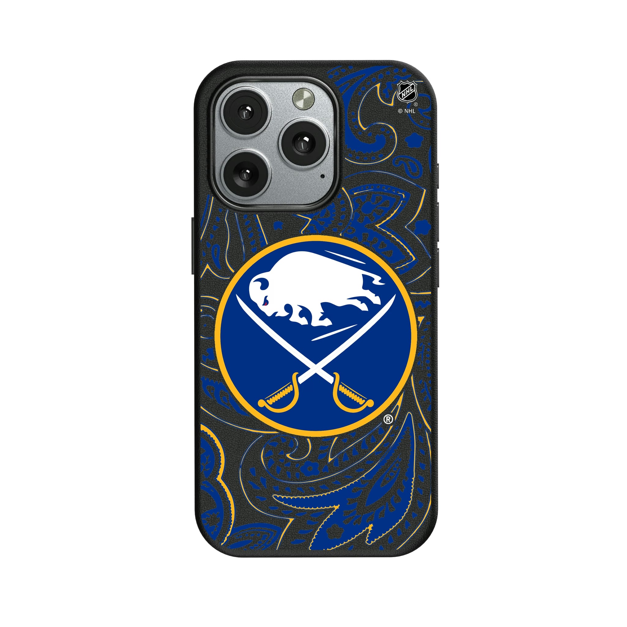 Buffalo Sabres Paisley iPhone MagSafe Compatible Phone Case for Apple iPhone