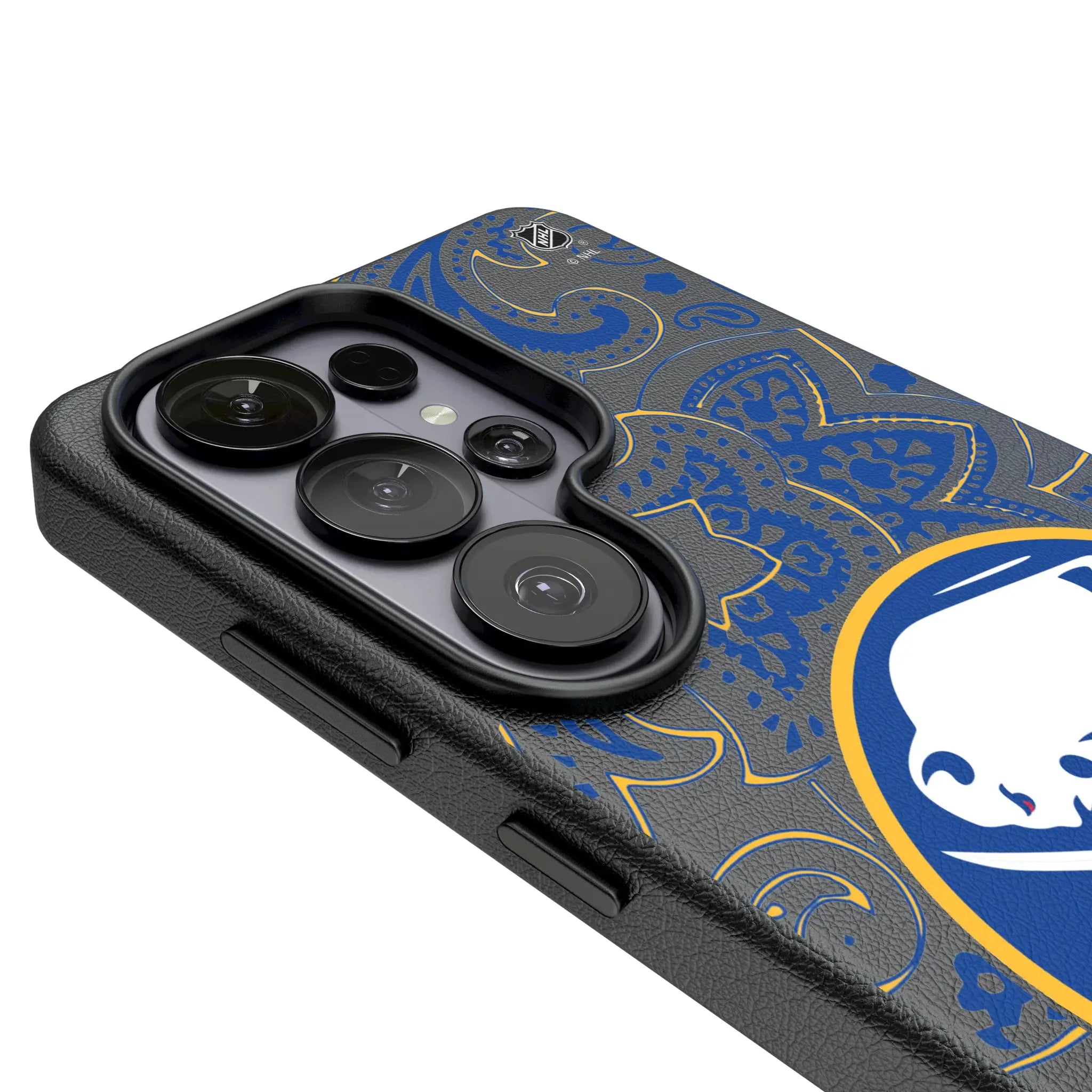 Buffalo Sabres Paisley Galaxy MagSafe Compatible Phone Case for Samsung Galaxy - Detail#Device_Galaxy S26 Ultra