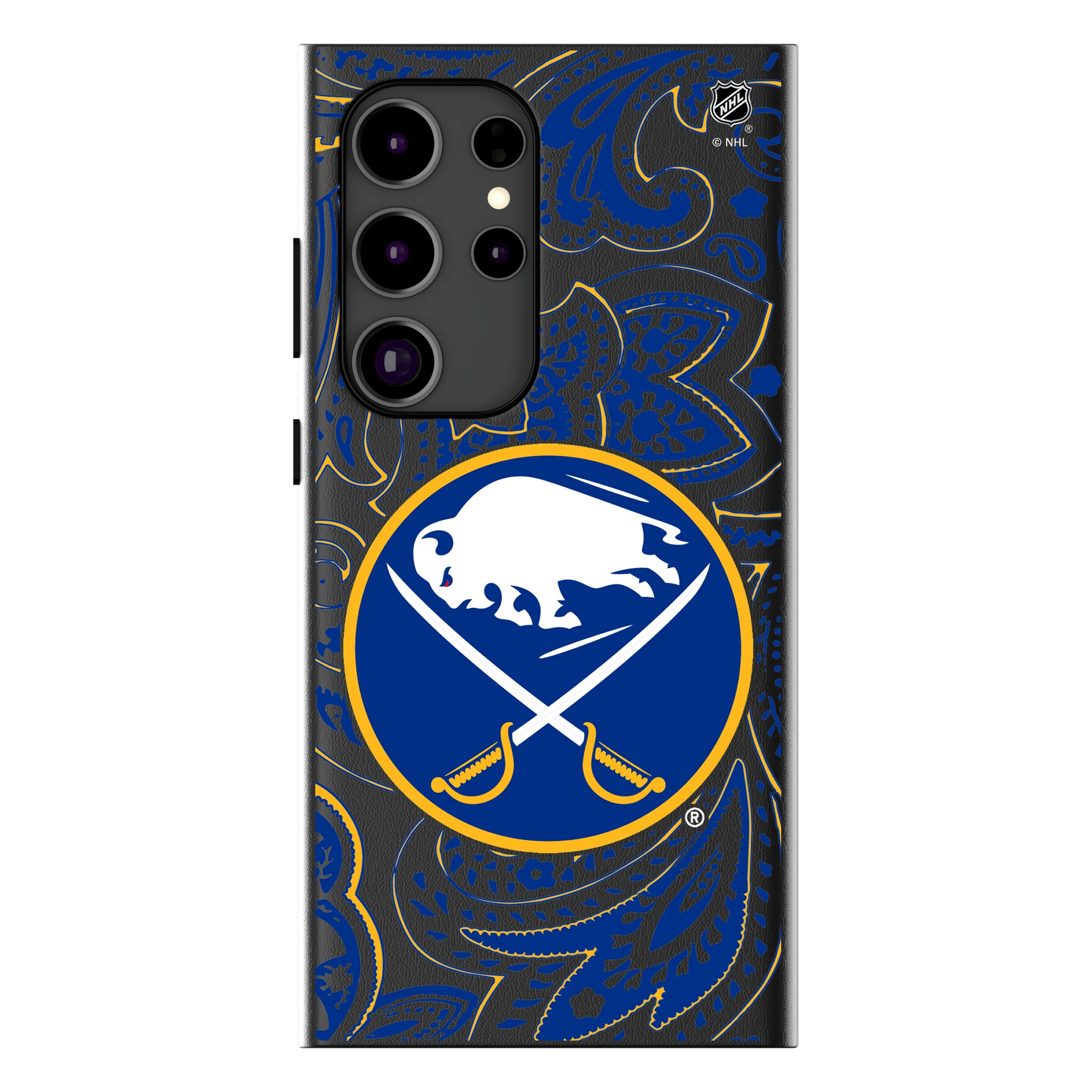 Buffalo Sabres Paisley Galaxy MagSafe Compatible Phone Case for Samsung Galaxy
