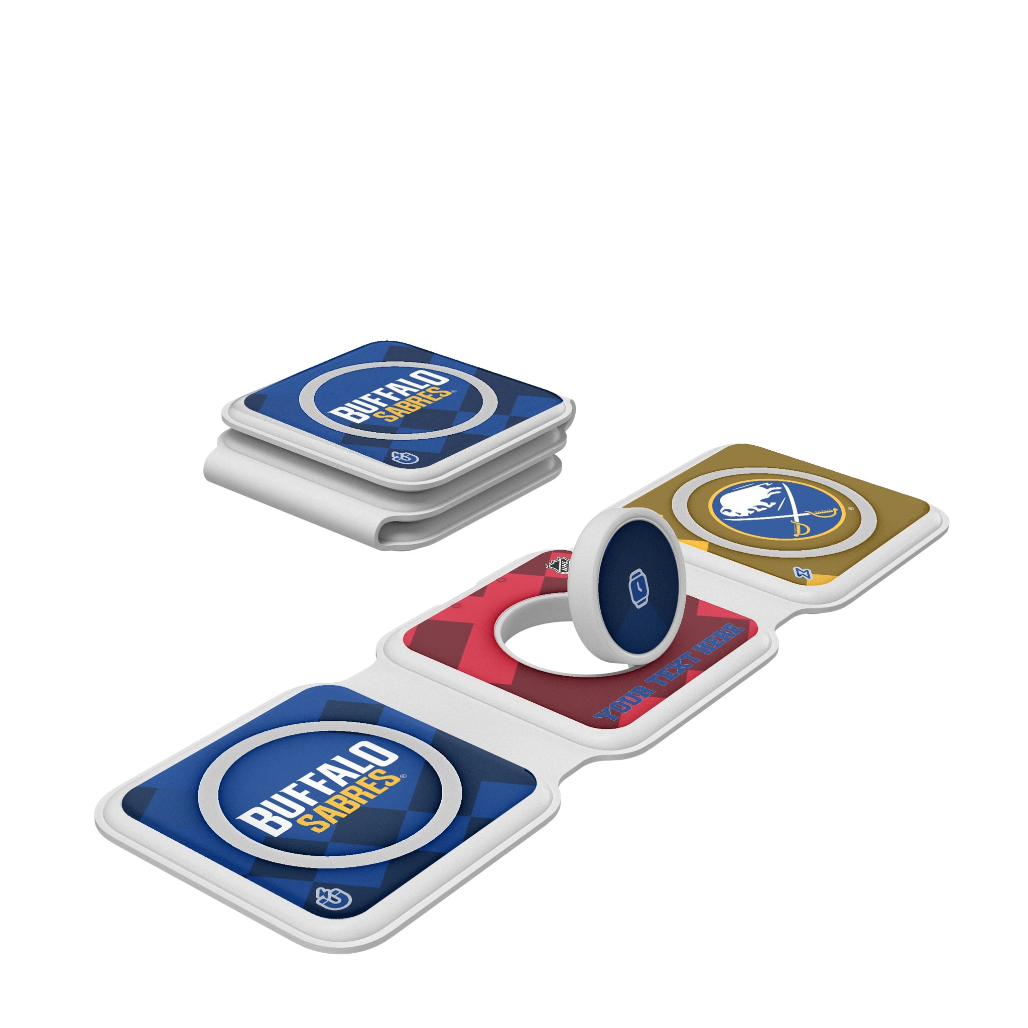 Buffalo Sabres Personalized Color Block Foldable 3 in 1 Charger