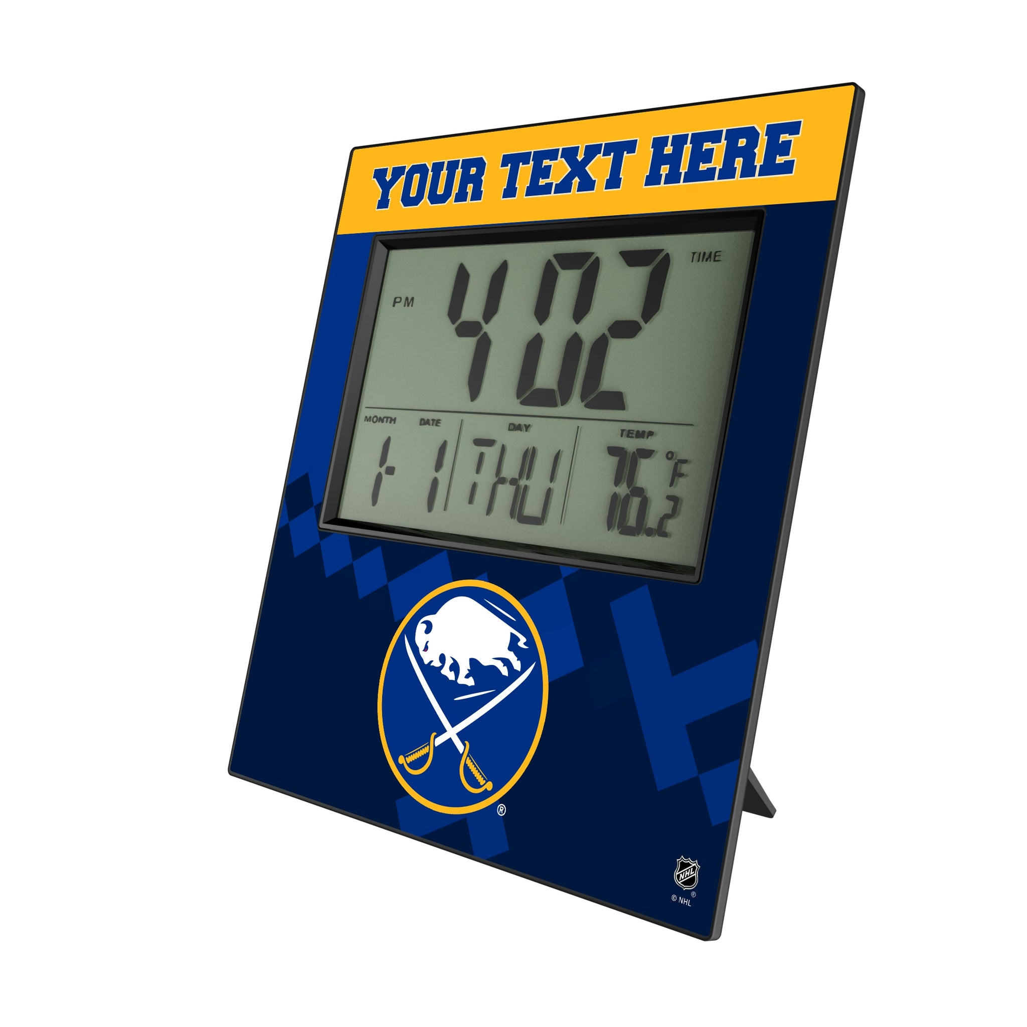 Buffalo Sabres Personalized Color Block Wall Clock