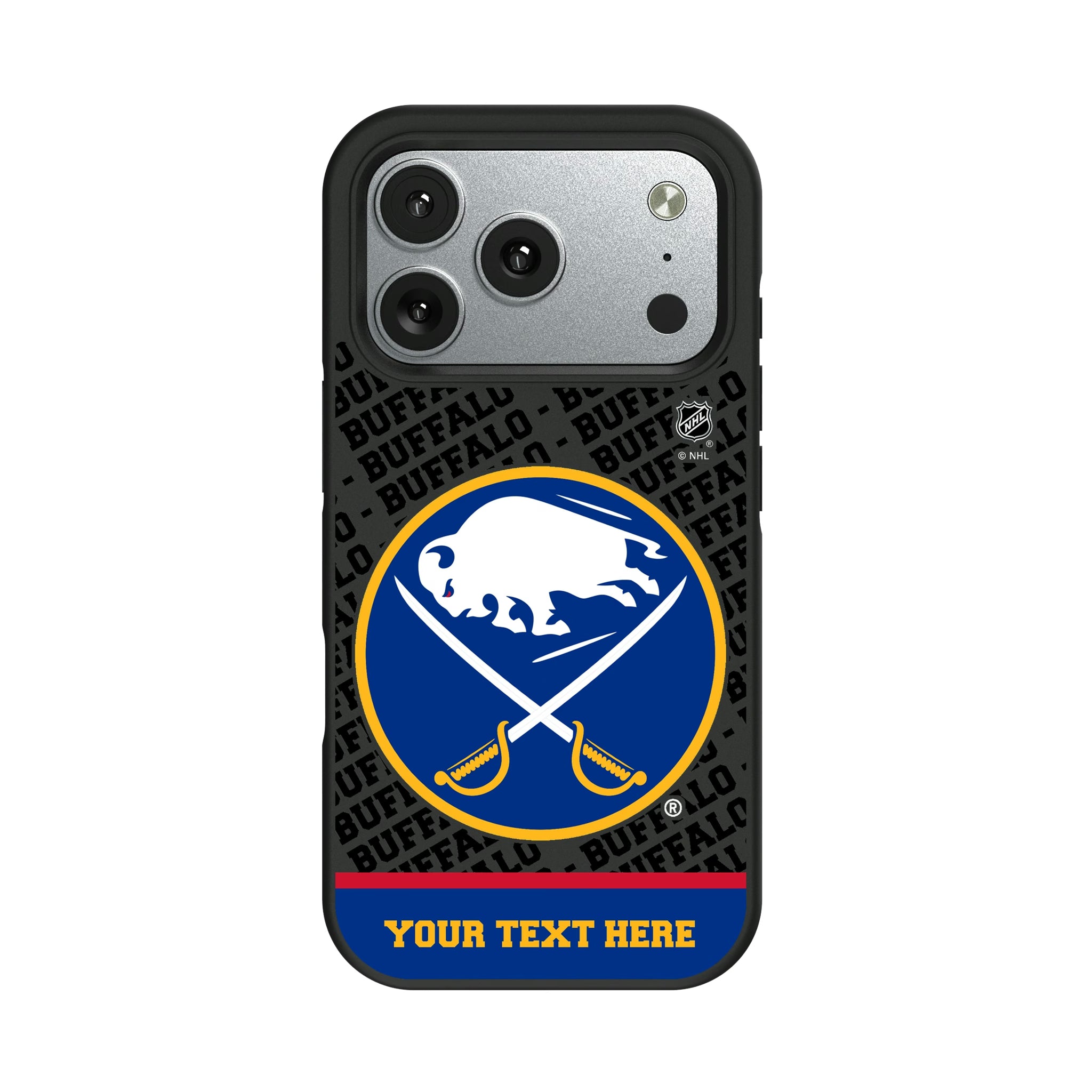 Buffalo Sabres Personalized EndZone Plus iPhone Bump Phone Case for Apple iPhone#Device_iPhone 17 Pro