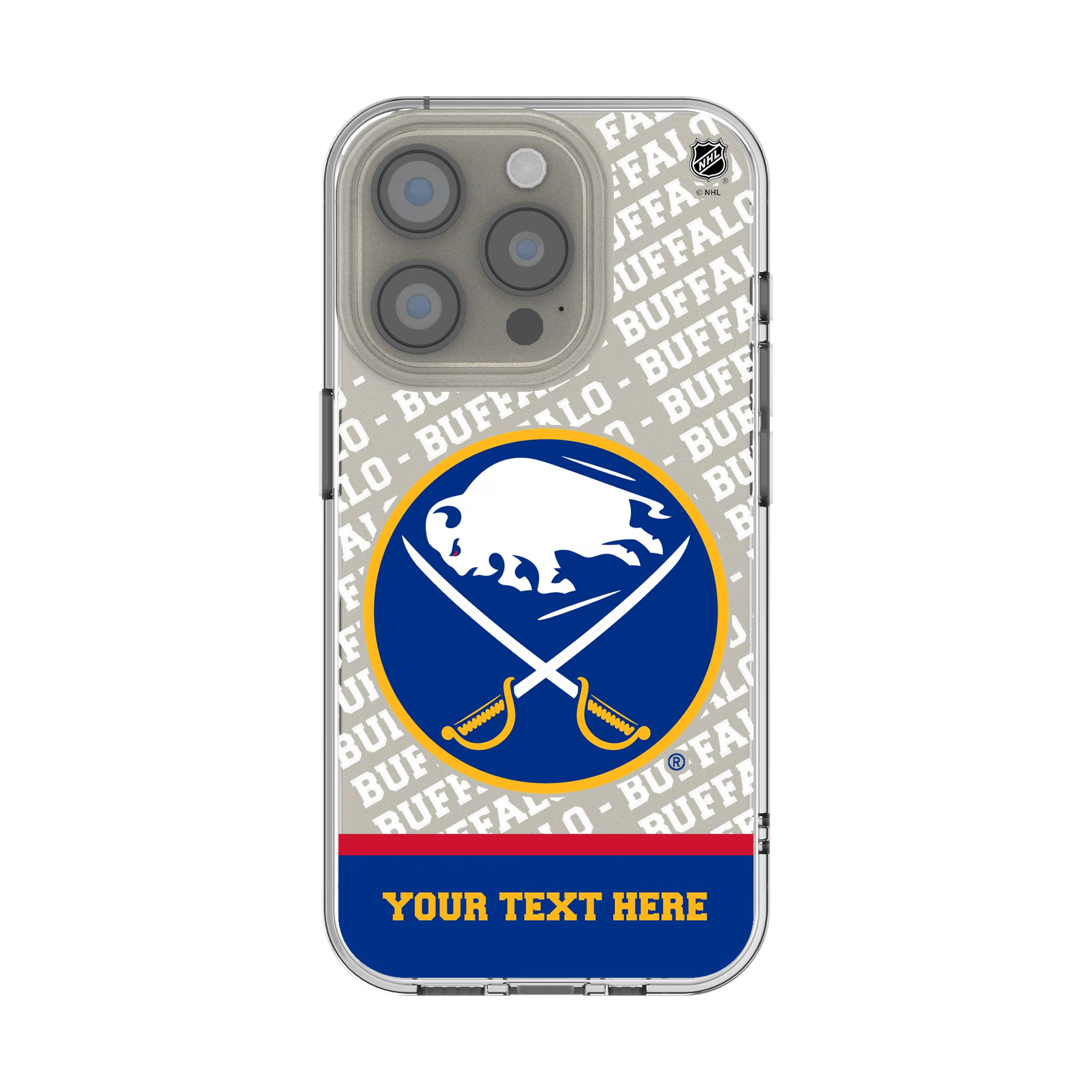 Buffalo Sabres Personalized EndZone Plus iPhone Clear Phone Case for Apple iPhone