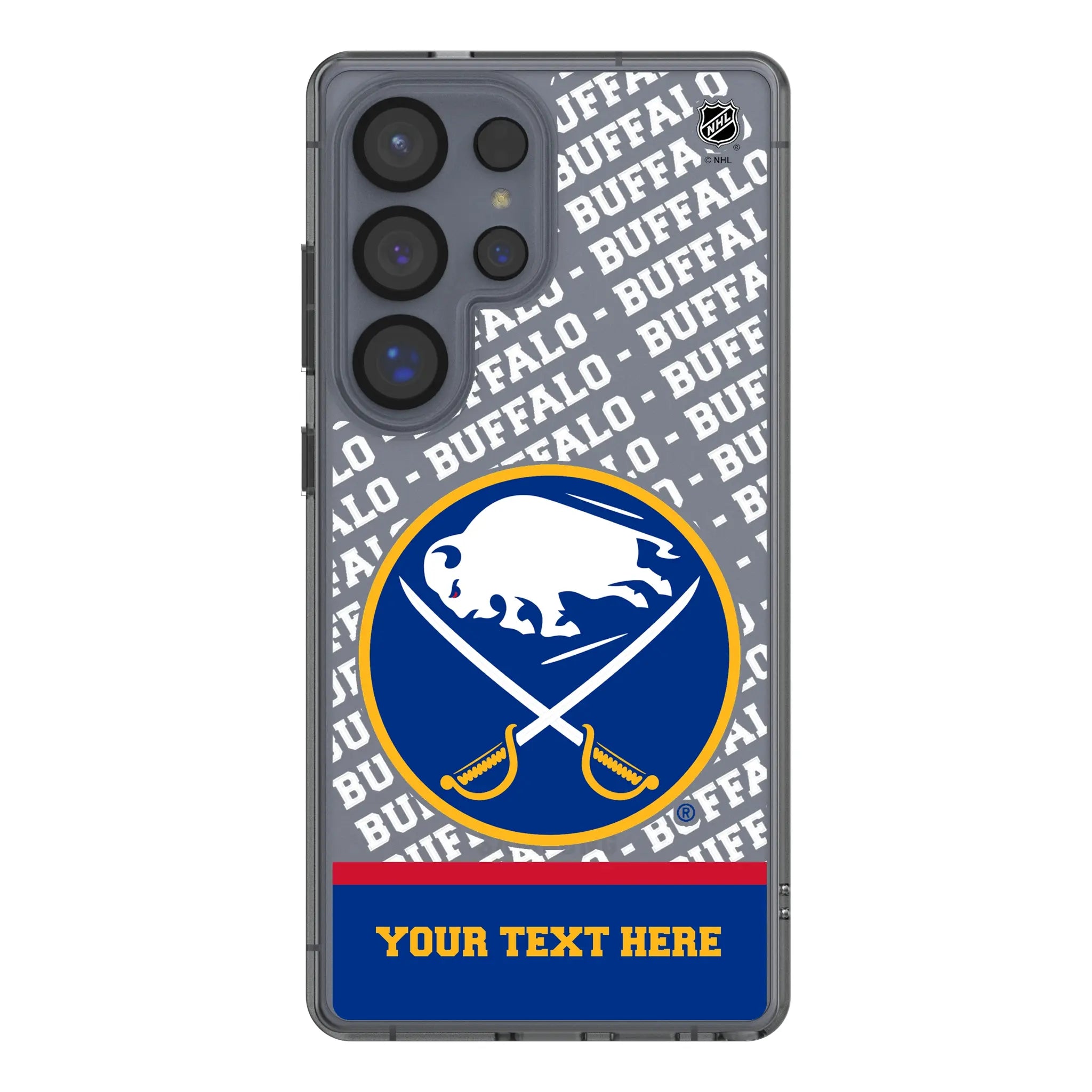 Buffalo Sabres Personalized EndZone Plus Galaxy Clear Phone Case for Samsung Galaxy#Device_Galaxy S25 Ultra