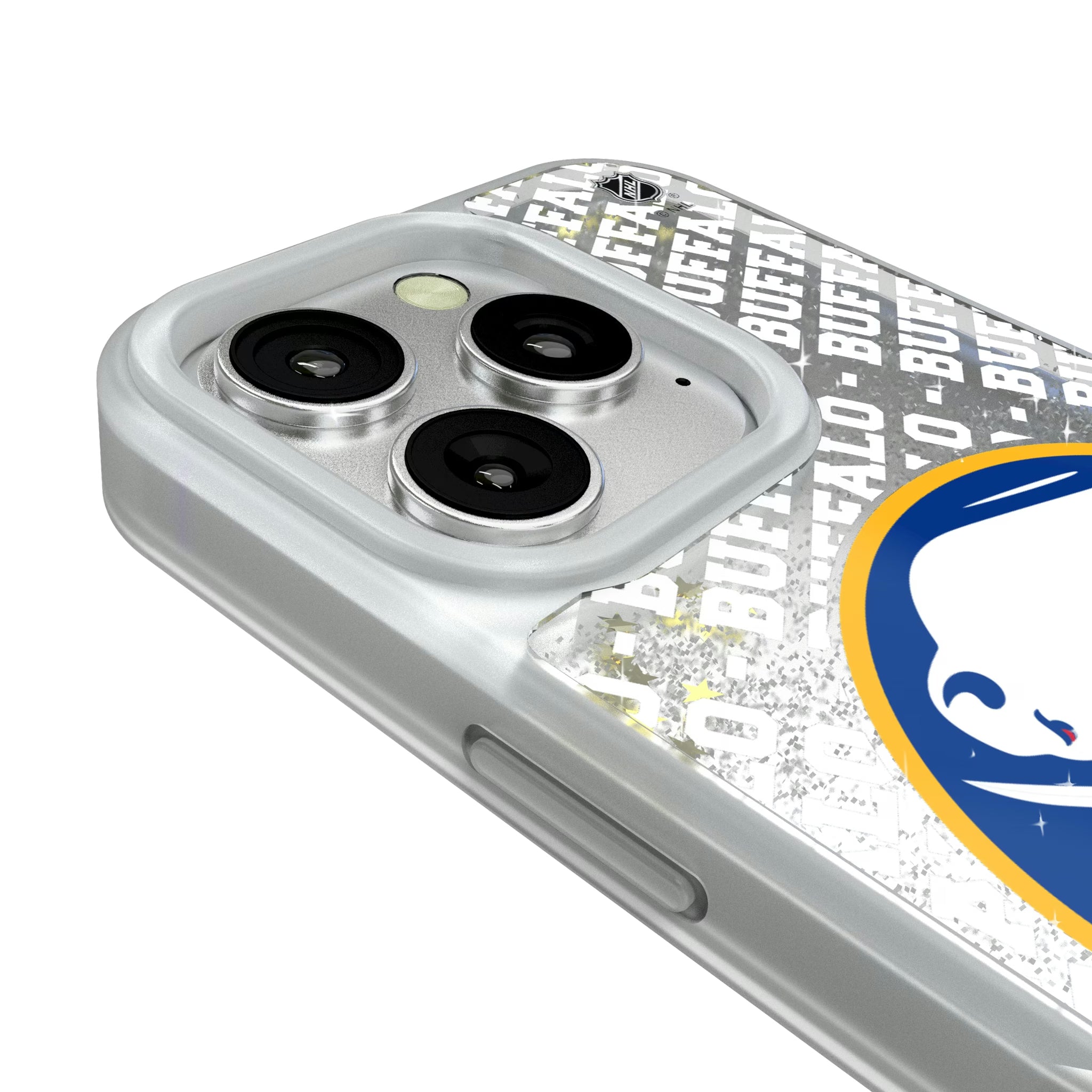 Buffalo Sabres Personalized EndZone Plus iPhone Glitter Phone Case for Apple iPhone - Detail#Device_iPhone 16 Pro