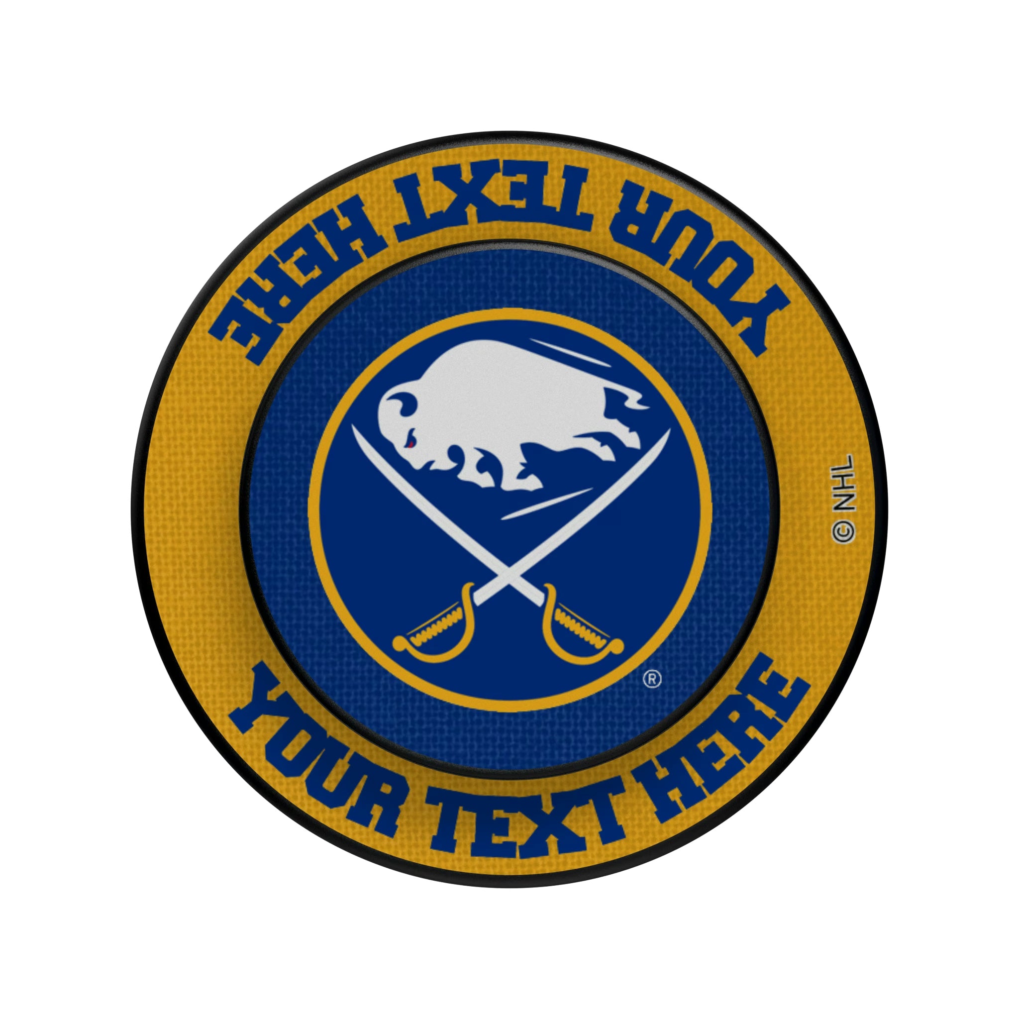 Buffalo Sabres Personalized Endzone Solid Popsockets Round Magnetic