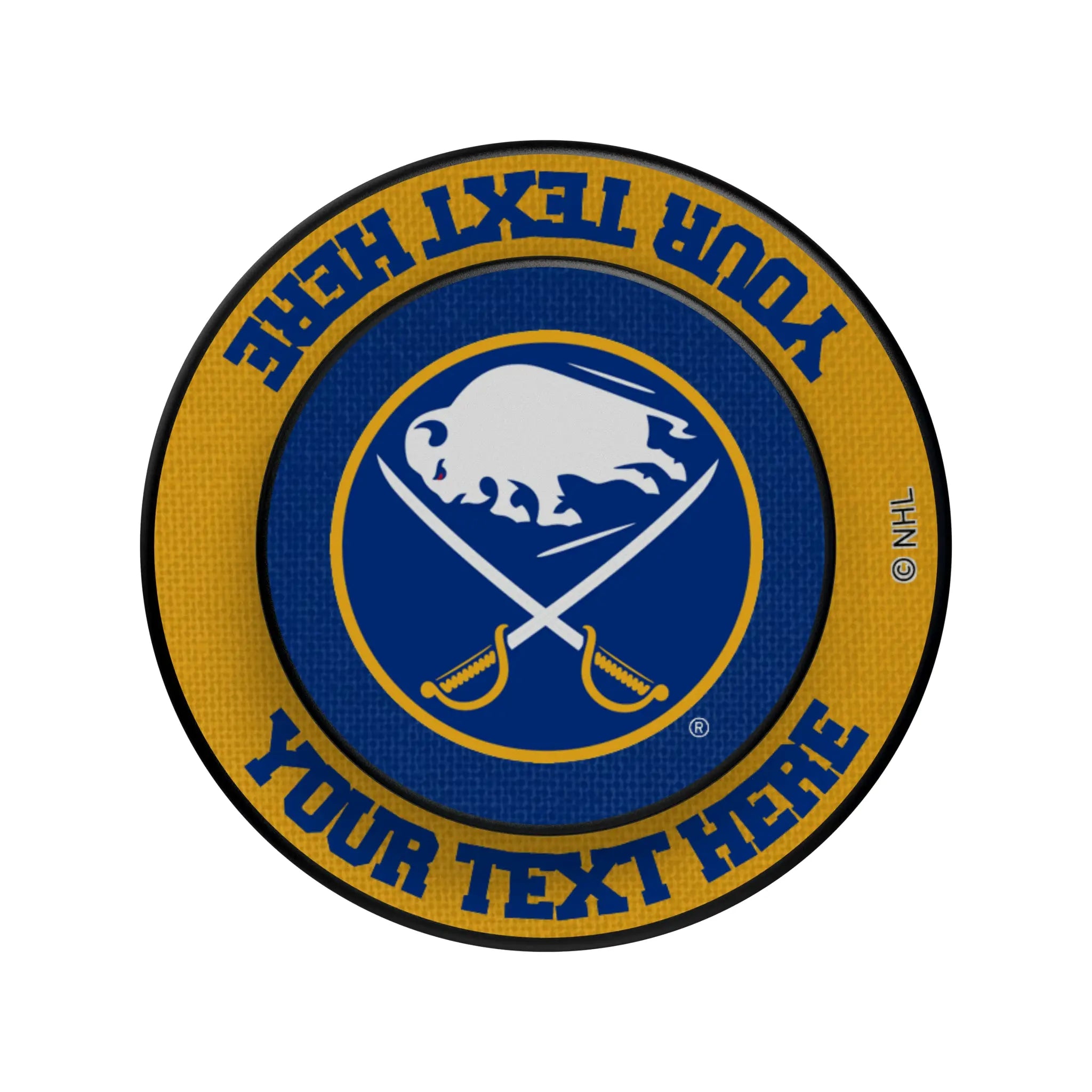 Buffalo Sabres Personalized Endzone Solid Popsockets Round Magnetic
