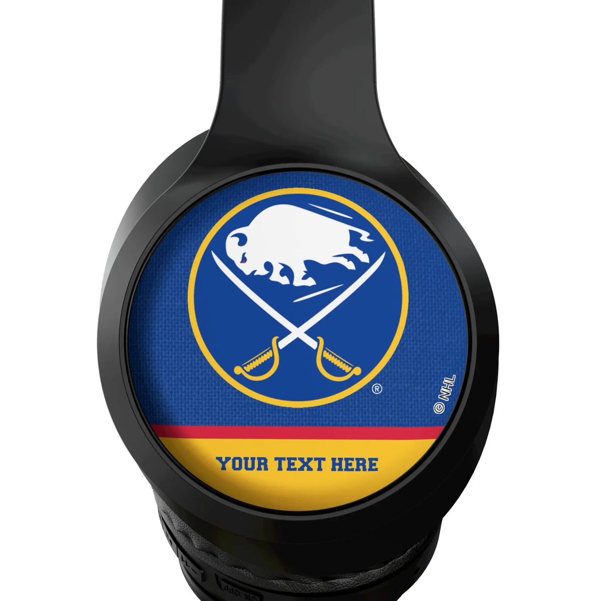 Buffalo Sabres Personalized Endzone Solid Wireless Over-Ear Headphones With Case - Detail