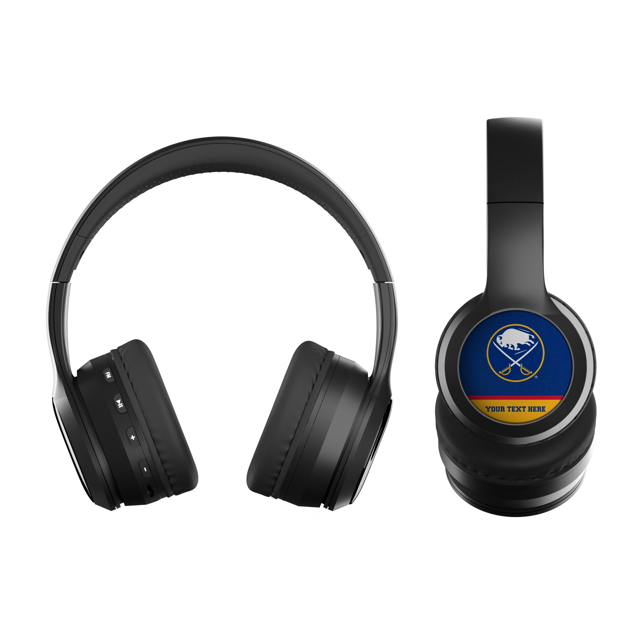 Buffalo Sabres Personalized Endzone Solid Wireless Over-Ear BT Headphones With Case