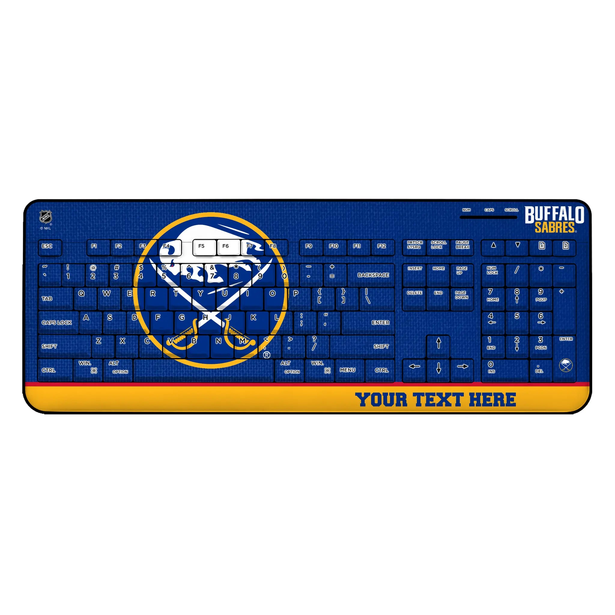 Buffalo Sabres Personalized Endzone Solid Wireless USB Keyboard