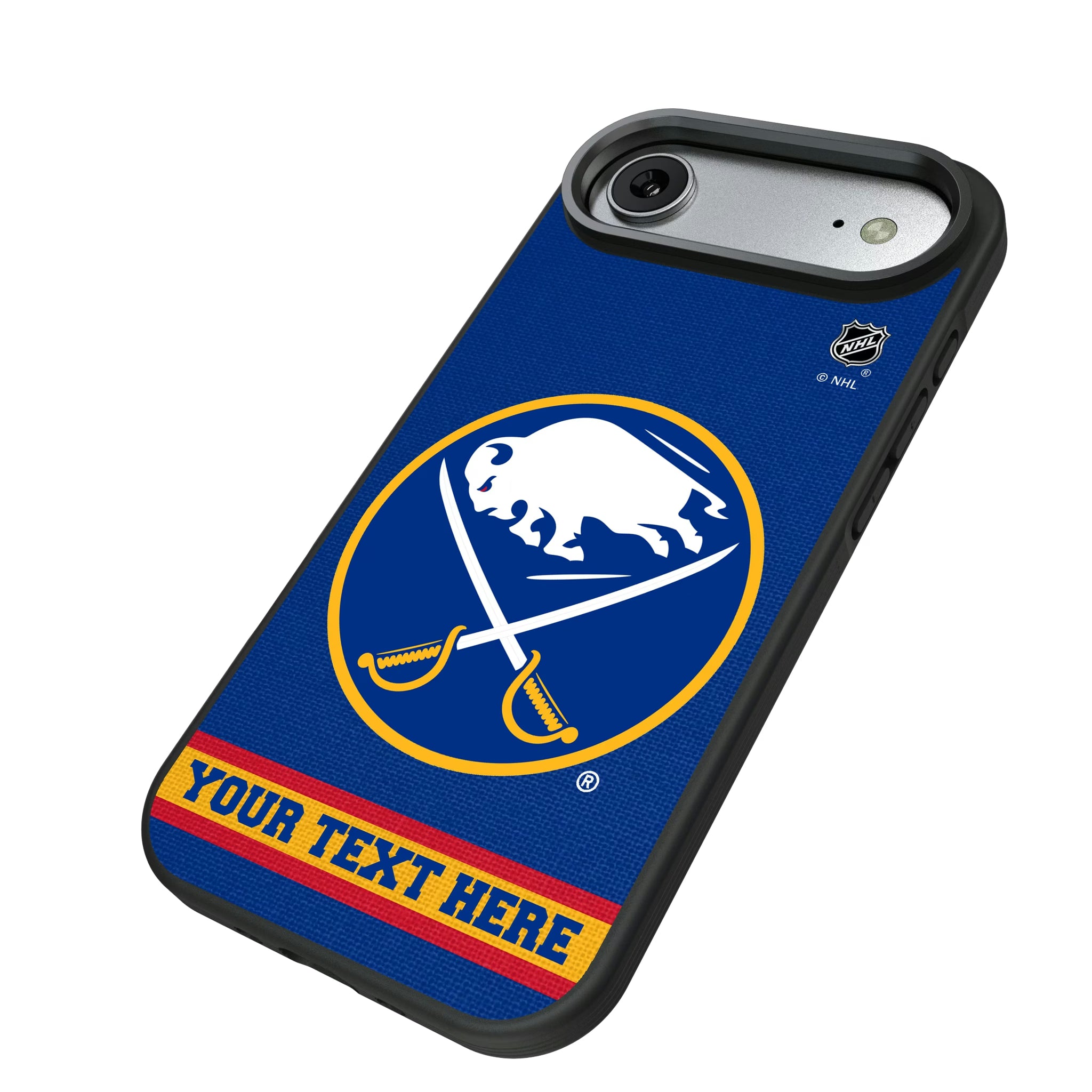 Buffalo Sabres Personalized Stripe iPhone Bump Phone Case for Apple iPhone - Isometric View#Device_iPhone Air