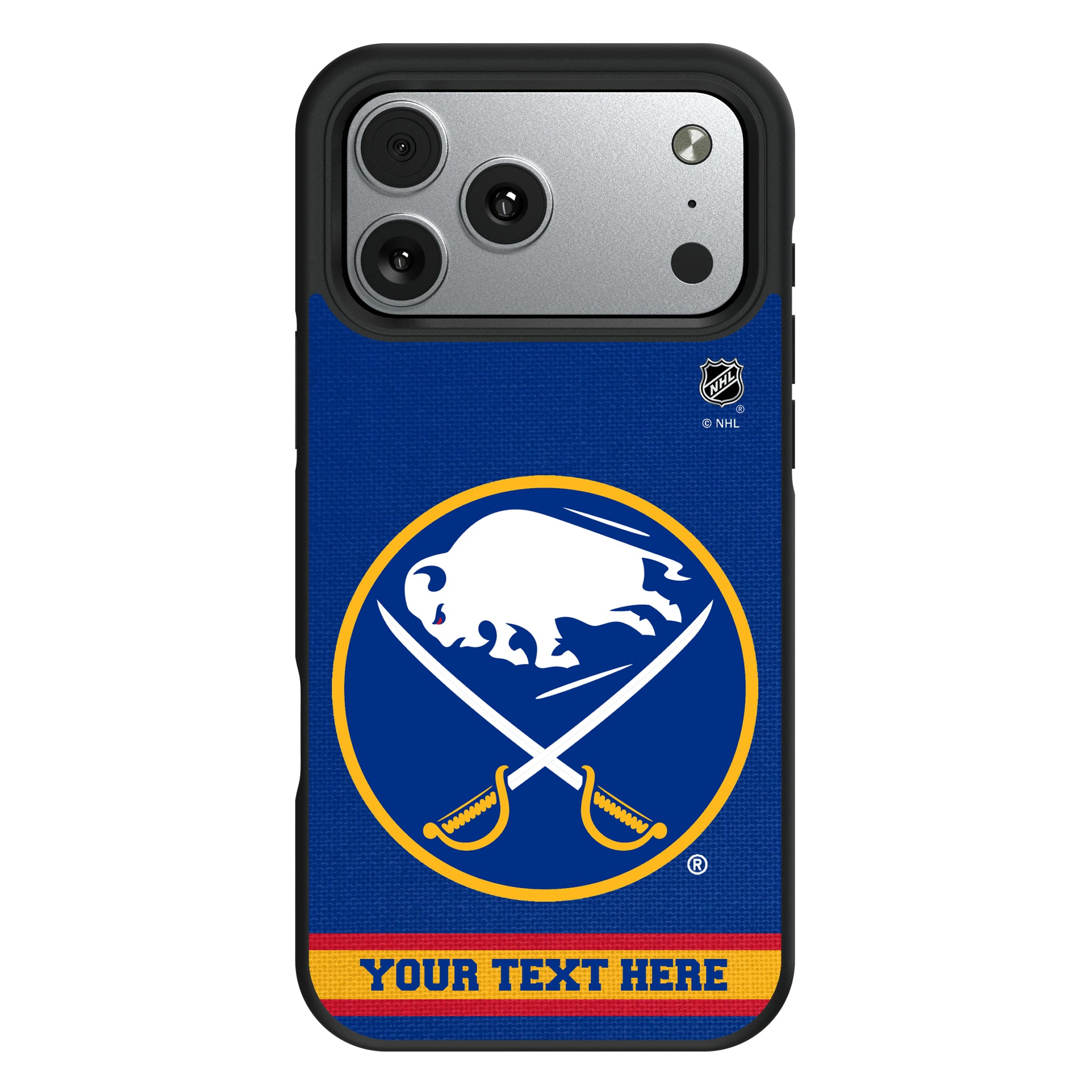 Buffalo Sabres Personalized Stripe iPhone Bump Phone Case for Apple iPhone#Device_iPhone 17 Pro Max