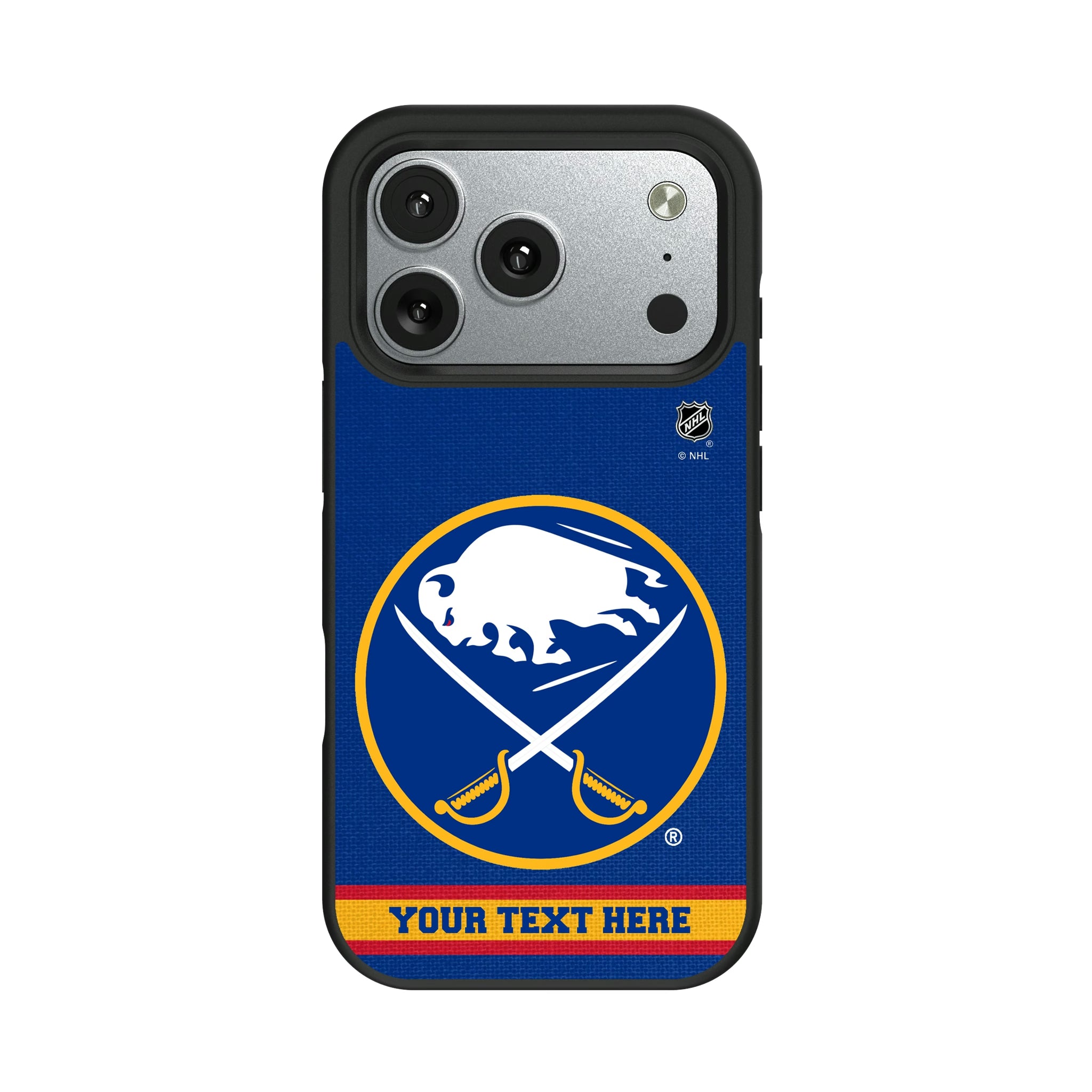 Buffalo Sabres Personalized Stripe iPhone Bump Phone Case for Apple iPhone#Device_iPhone 17 Pro